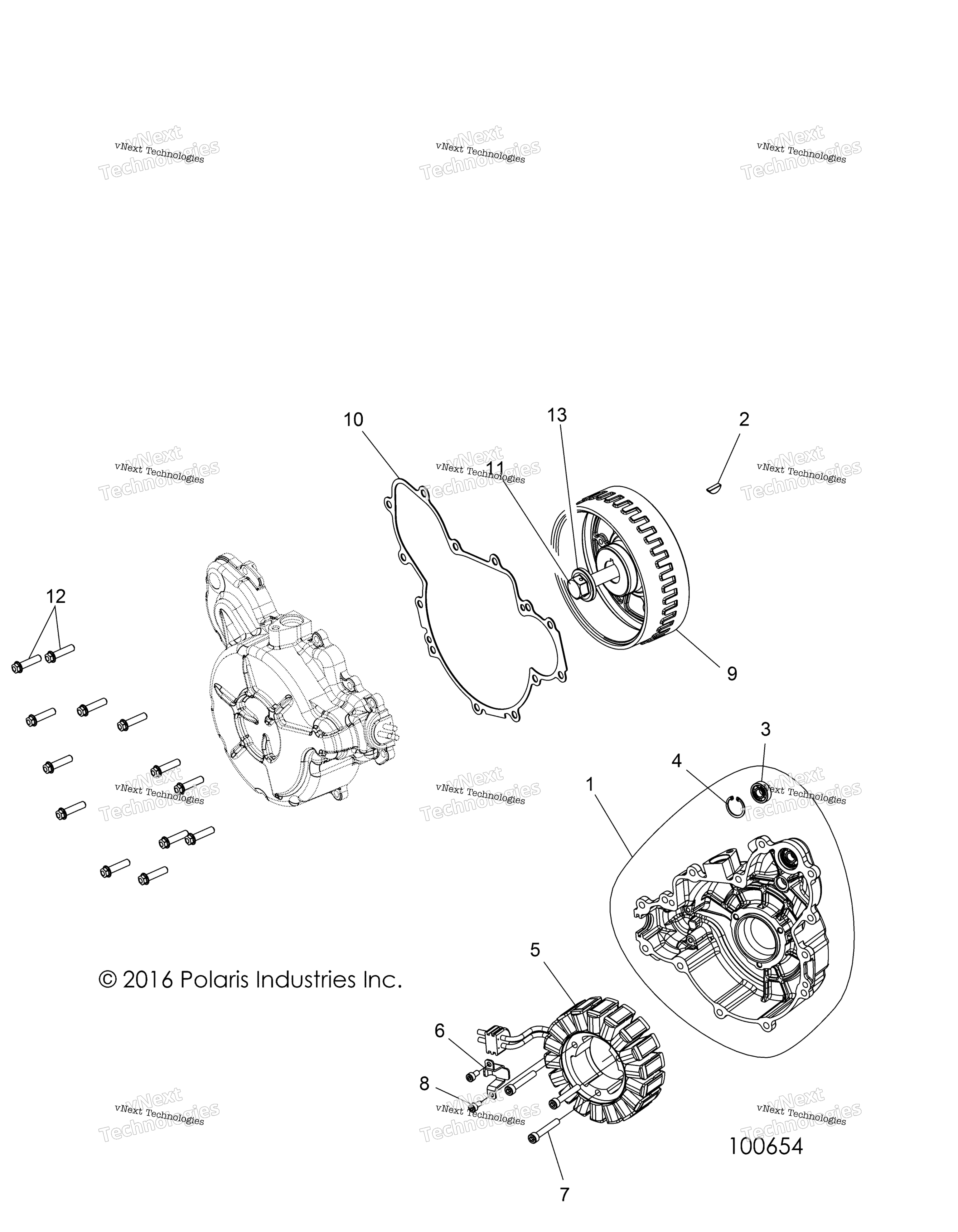Engine, статор & крышка