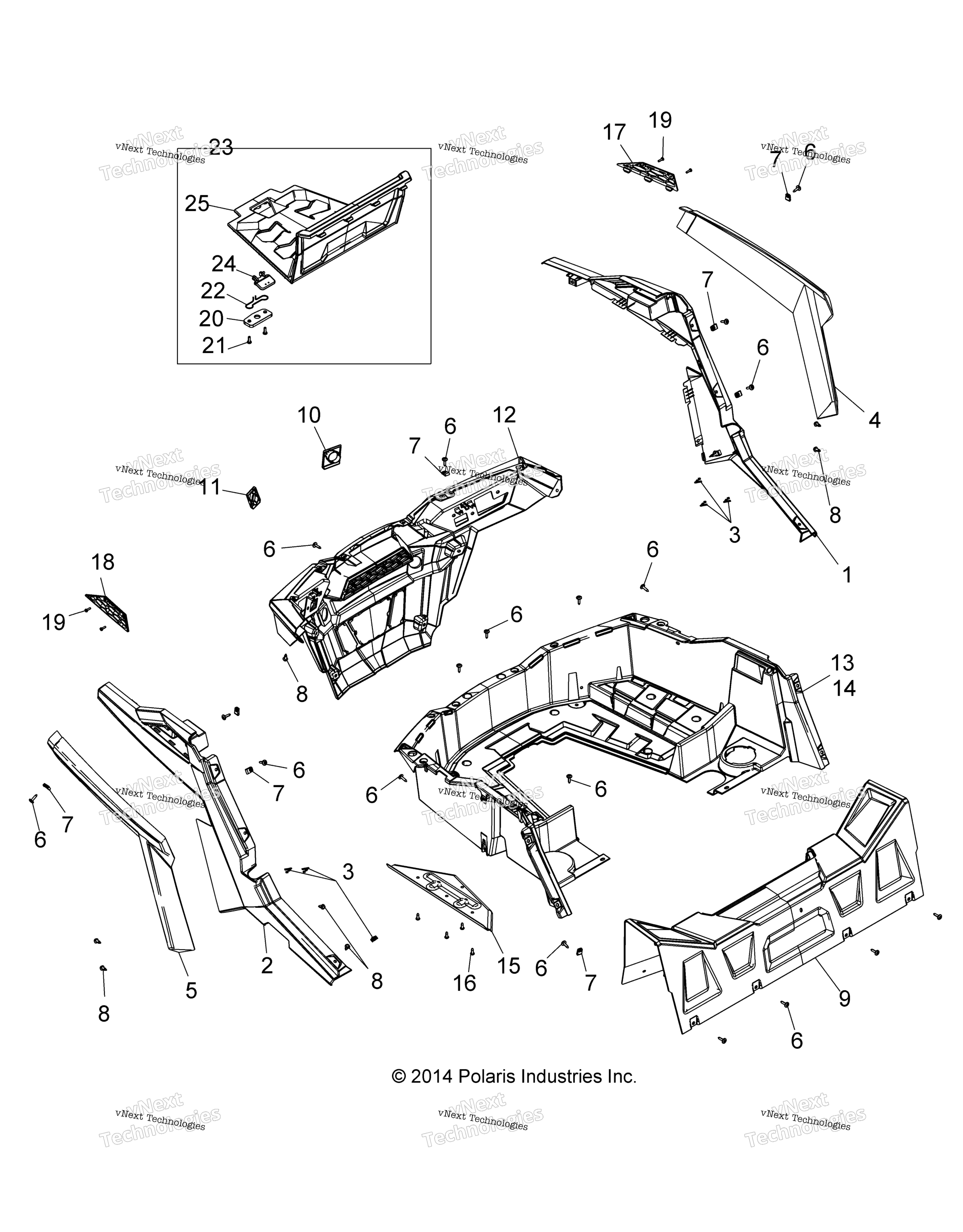 Body, задний полка и Fenders Z17va / E / X87 All Options