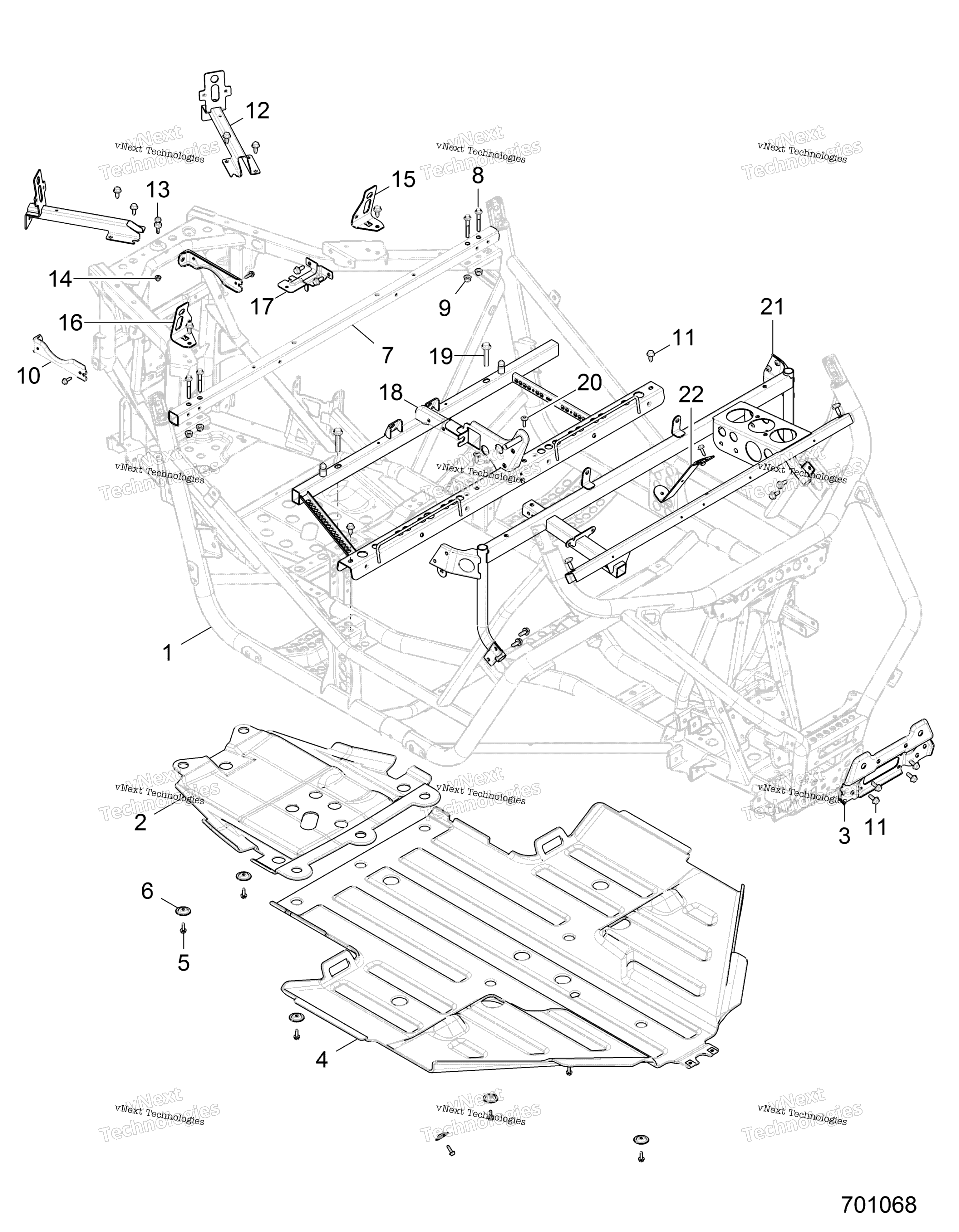 Шасси, основная рама And Skid Plate Z17va/E/X87 All Options