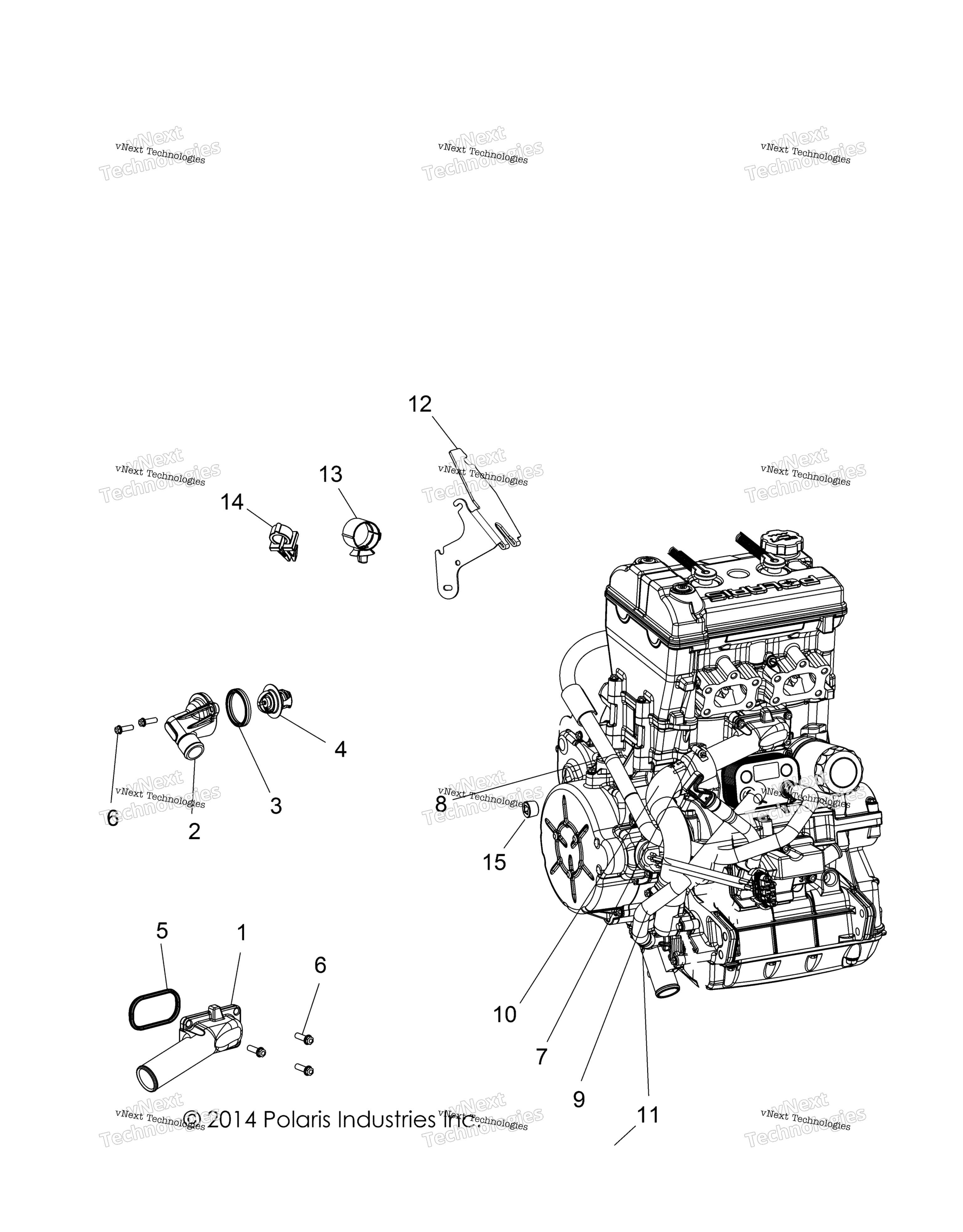 Engine, Cooling, Thermostat & Bypass Z17va / E / X87 All Options