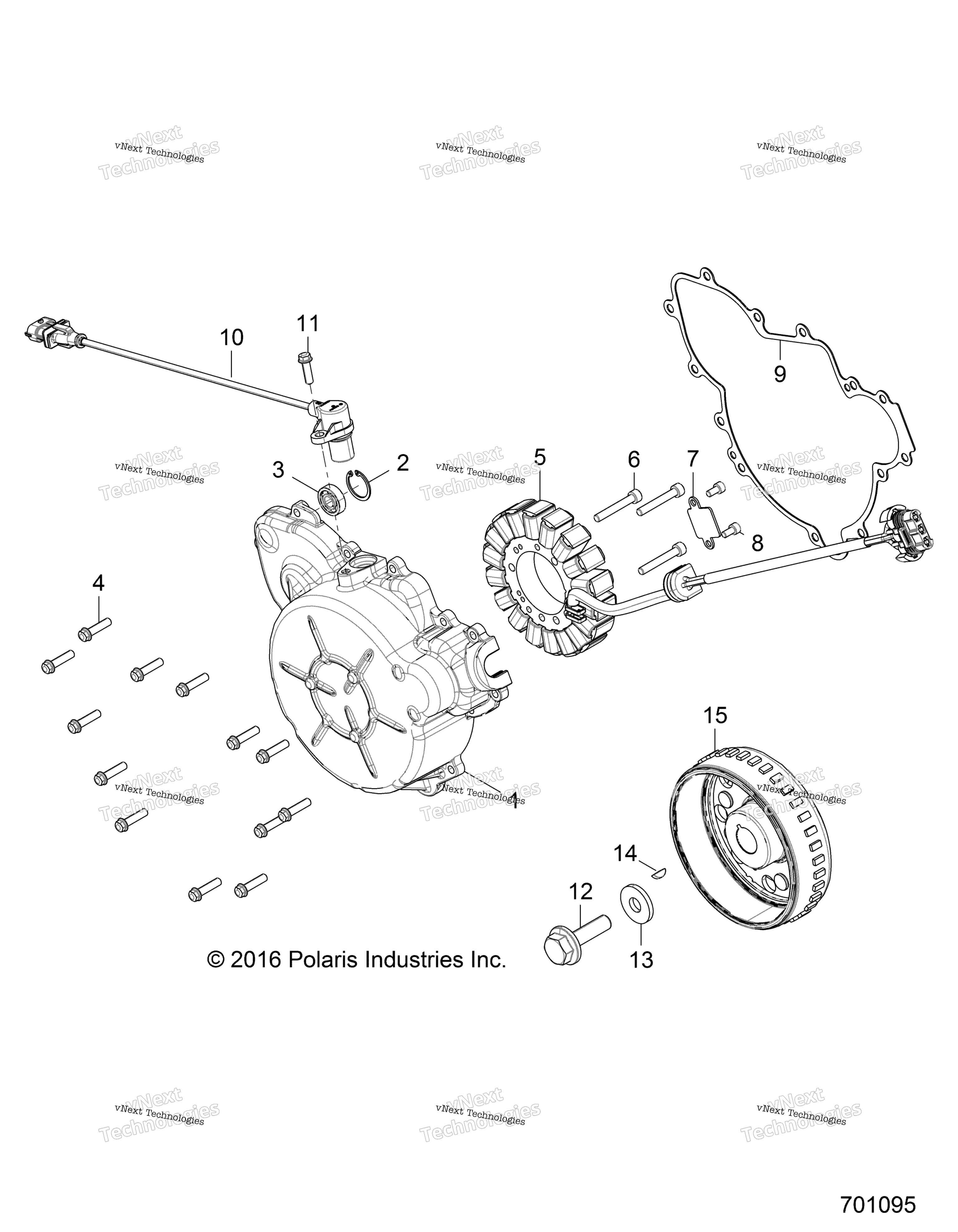 Engine, статор & крышка Z17va / E / X87 All Options