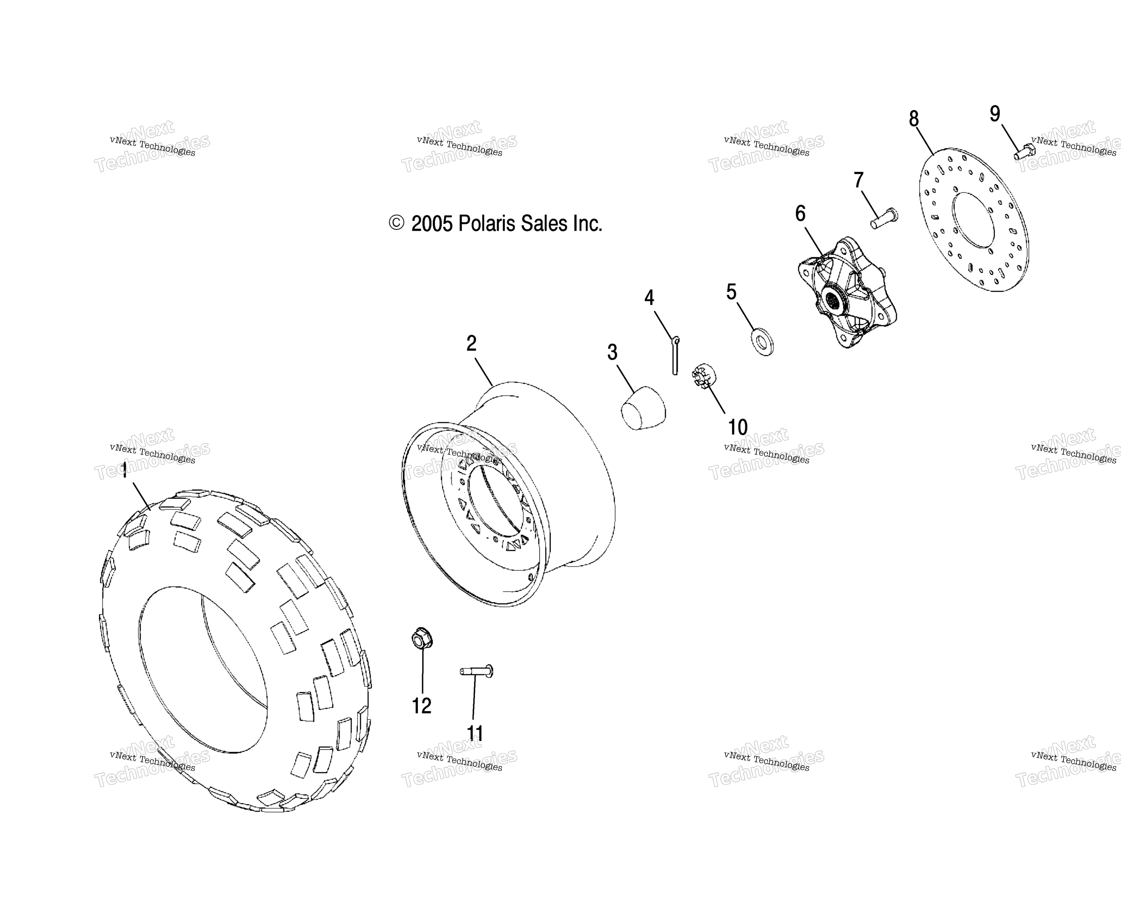 Колёса, передние Tire & Brake Disc A17sws57c1/E1