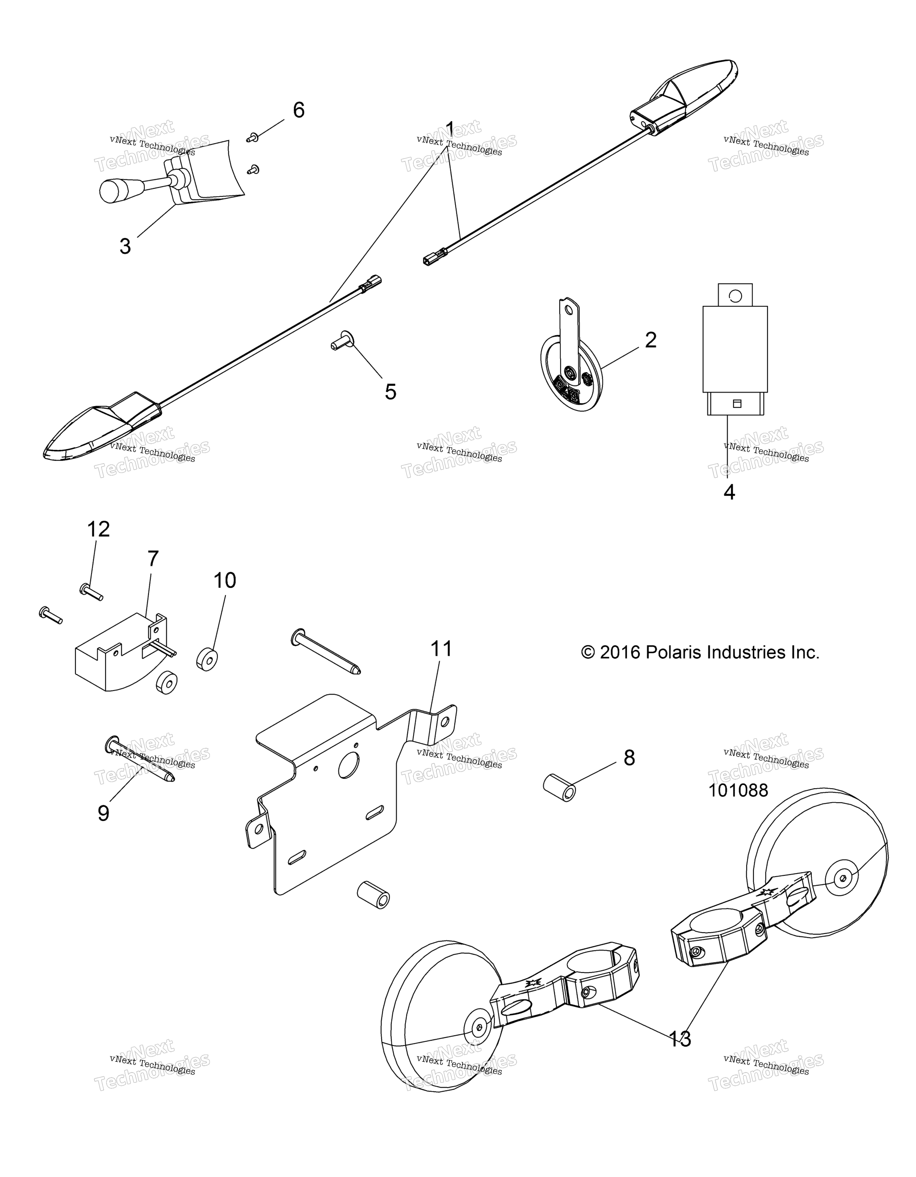 Electrical, Turn Signals, Horn и Mirrors