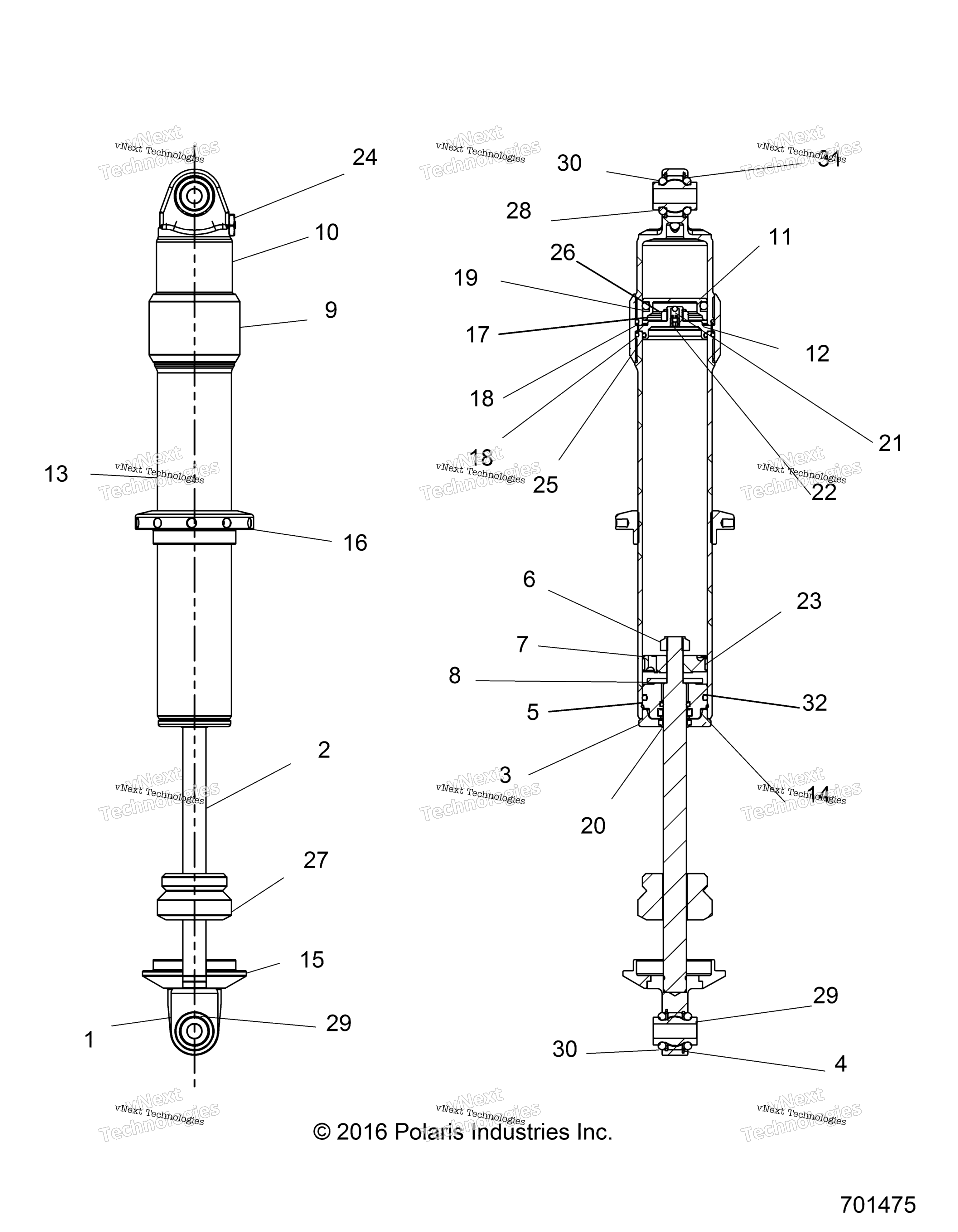 Подвеска, передний амортизатор Internals