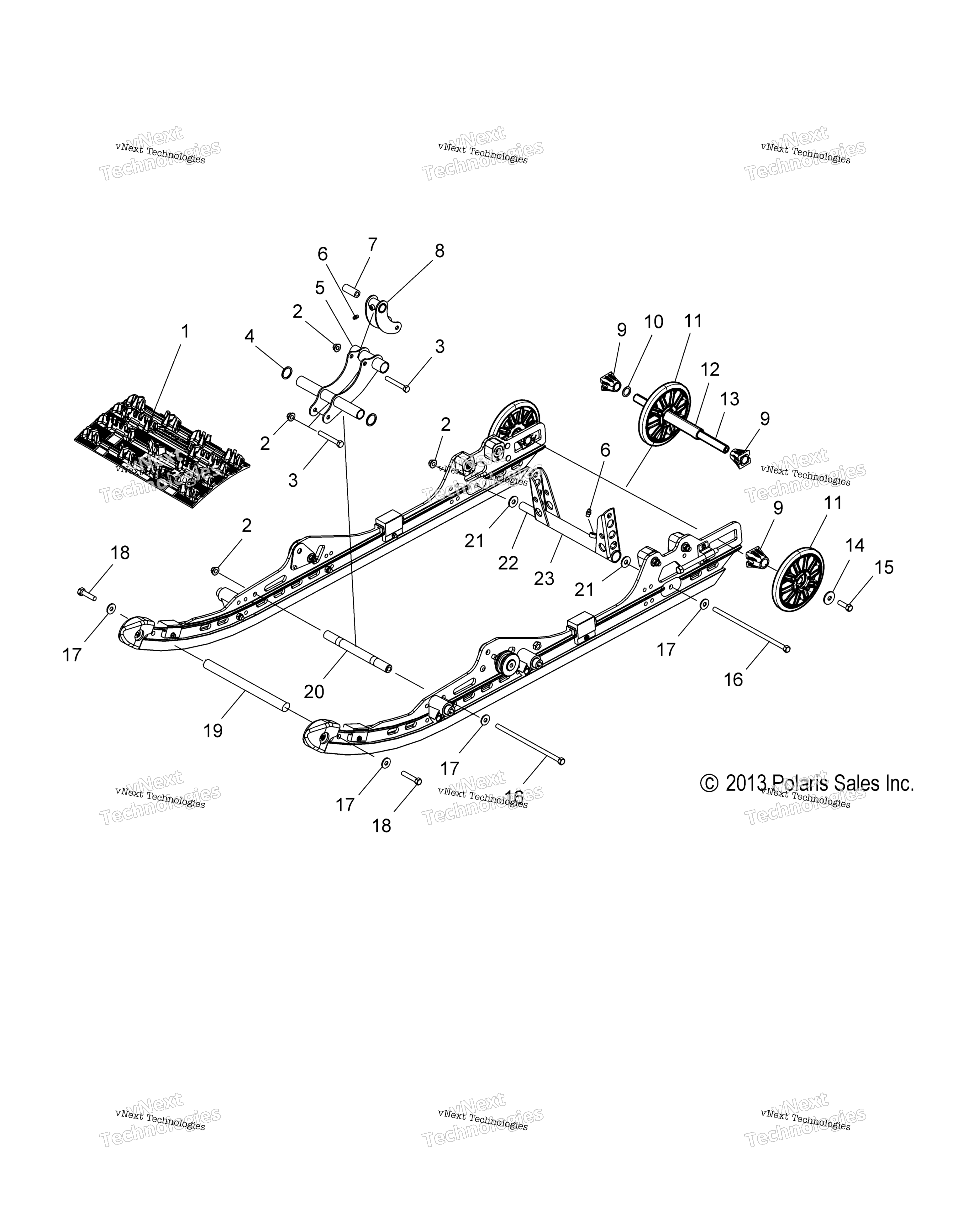 Подвеска, задняя & Track S17cbb6gsa/Gsl (49Snowsusprr15indysp)