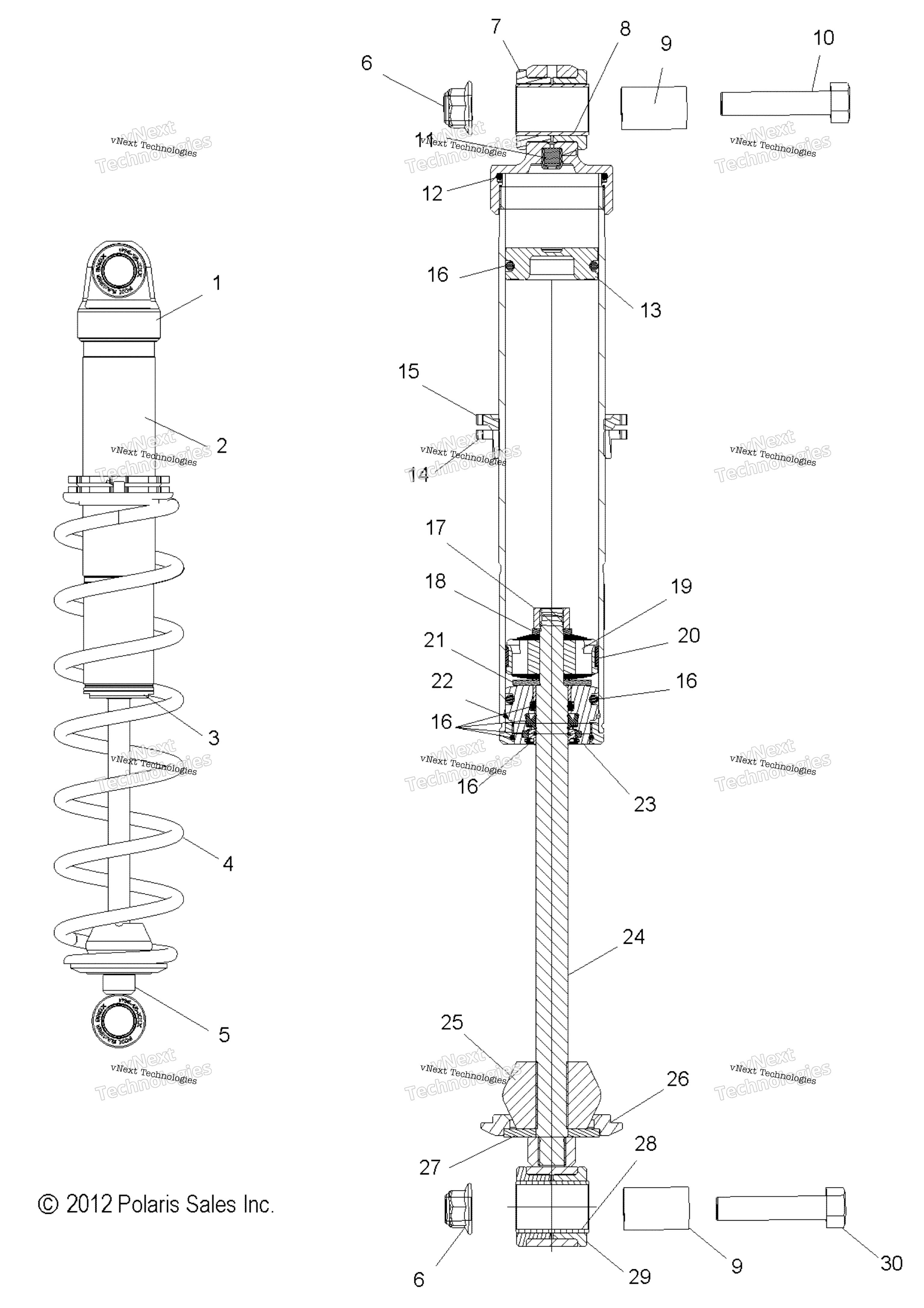 Suspension, Shock, Ifs (7043861) S17cbb6gsa / Gsl (49Snowshockifs7043861)
