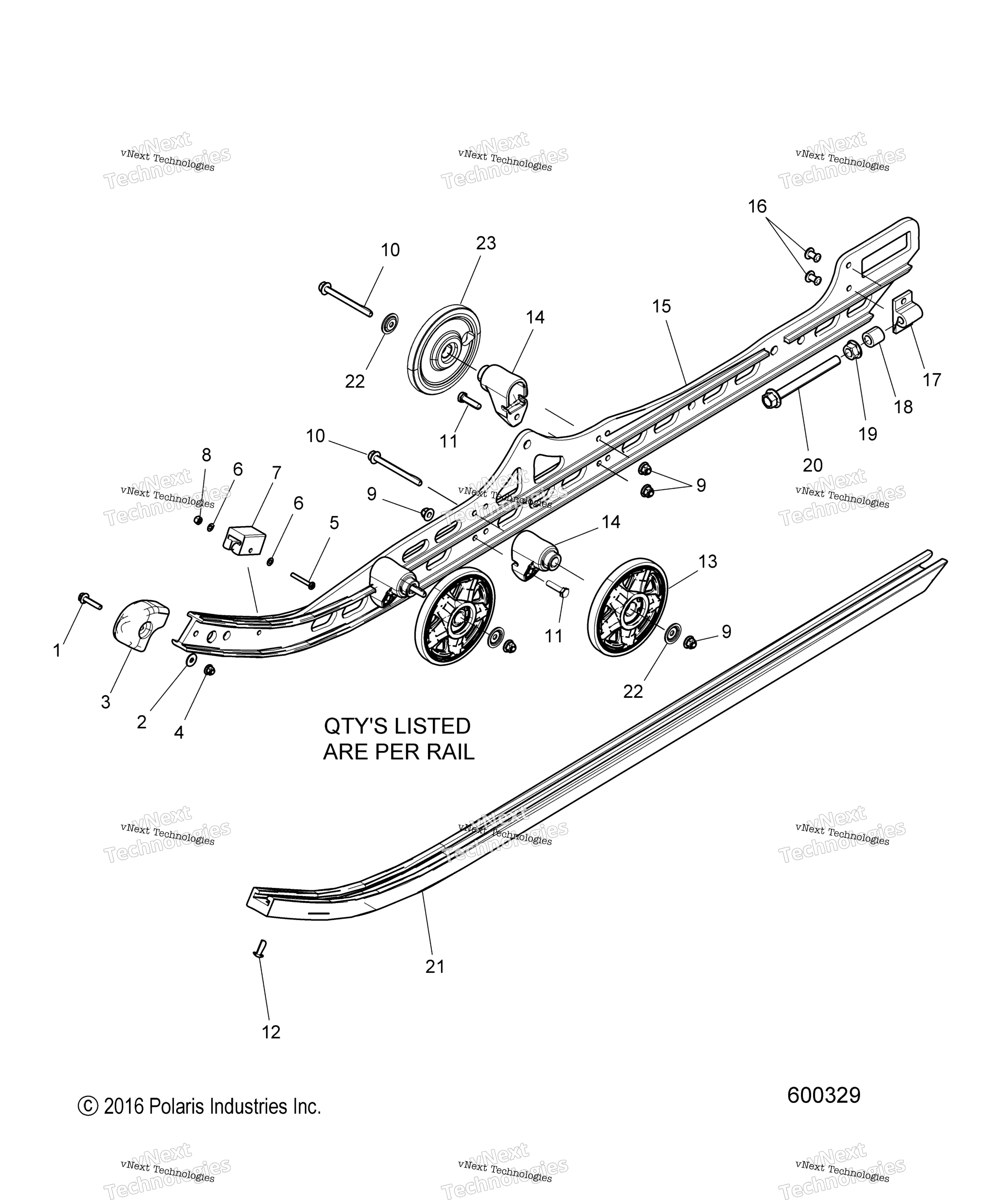 Suspension, Rail Asm. All опции