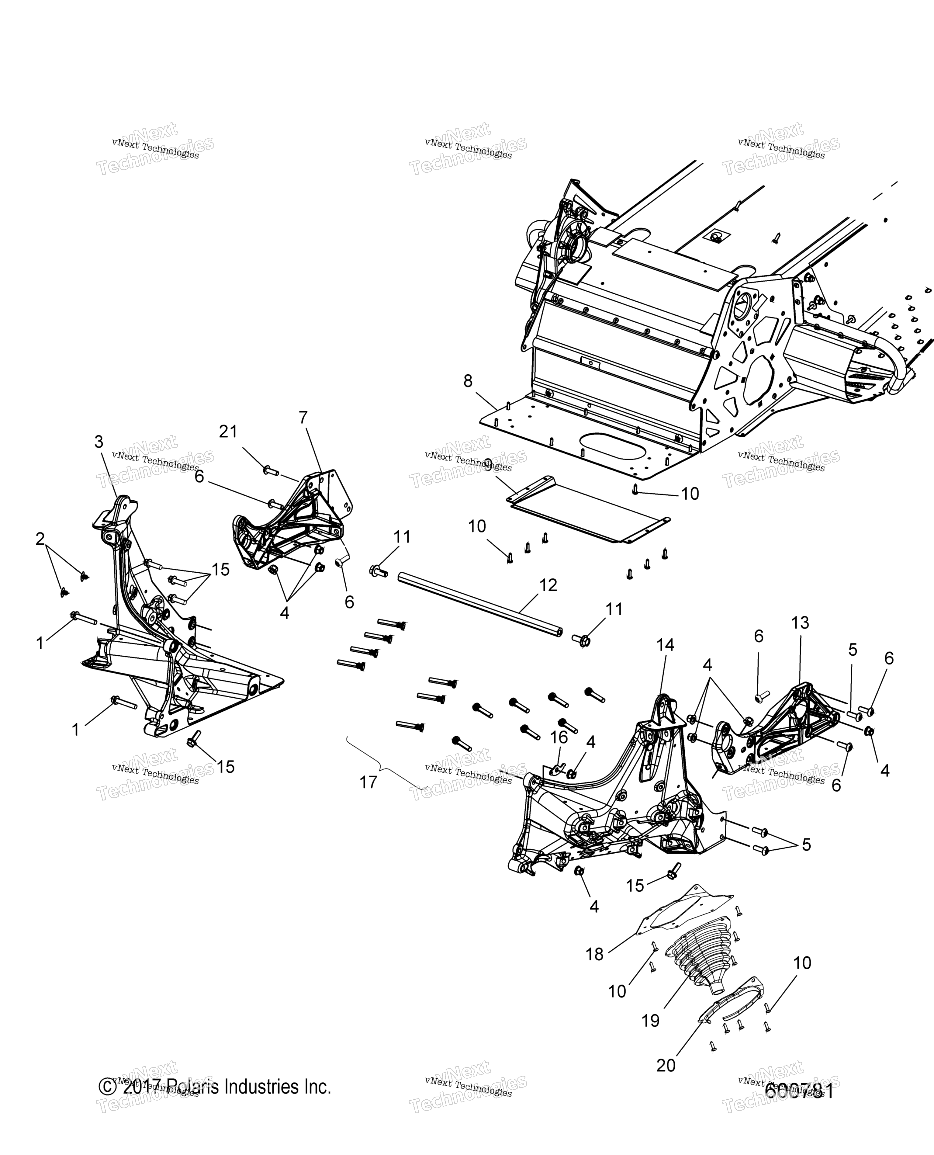 Chassis, Bulkhead Asm. All опции