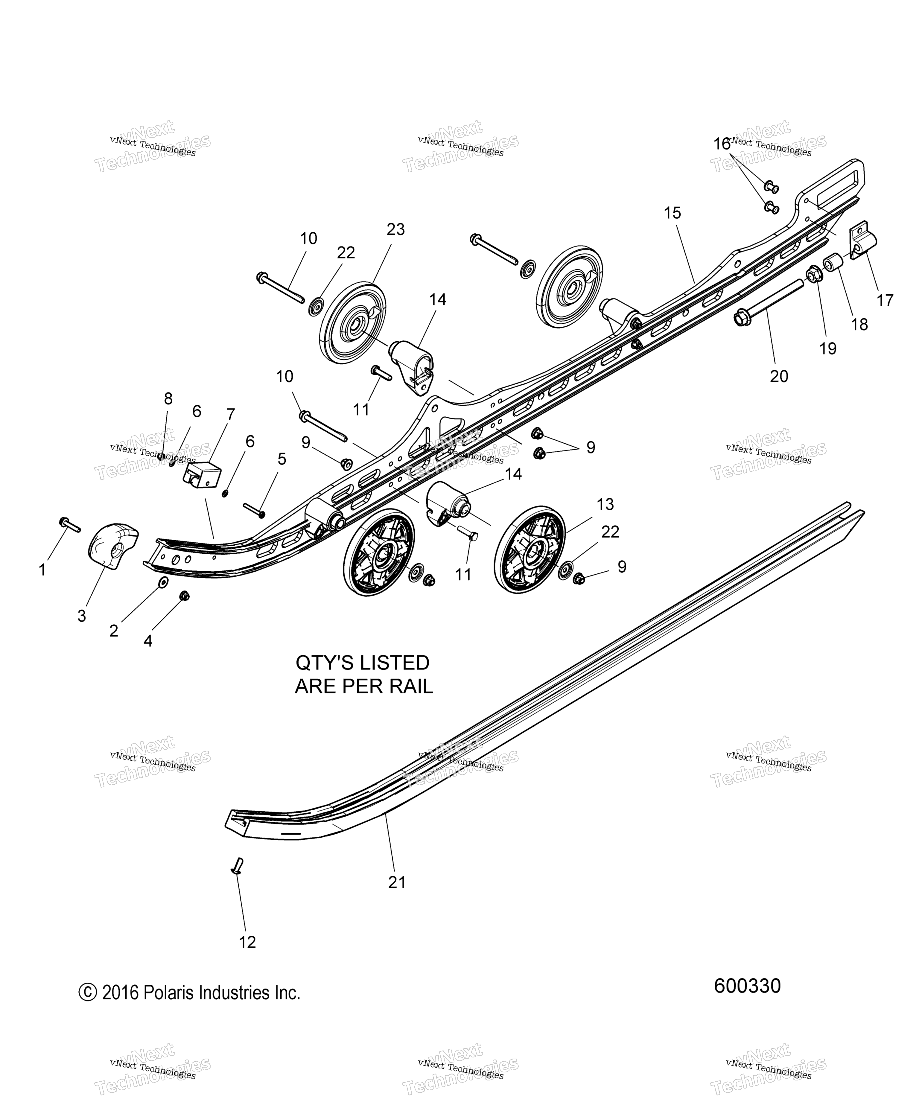 Suspension, Rail Asm. All опции
