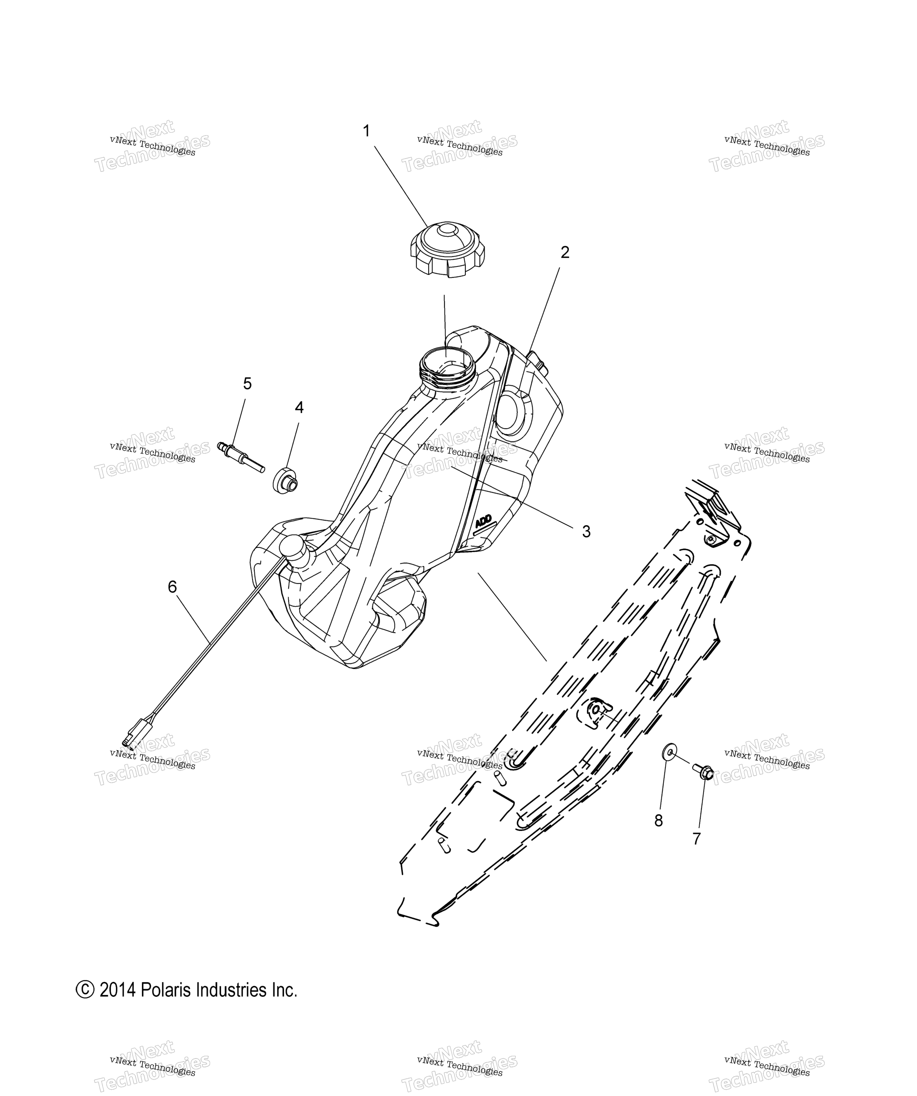 Engine, масляный Bottle Asm