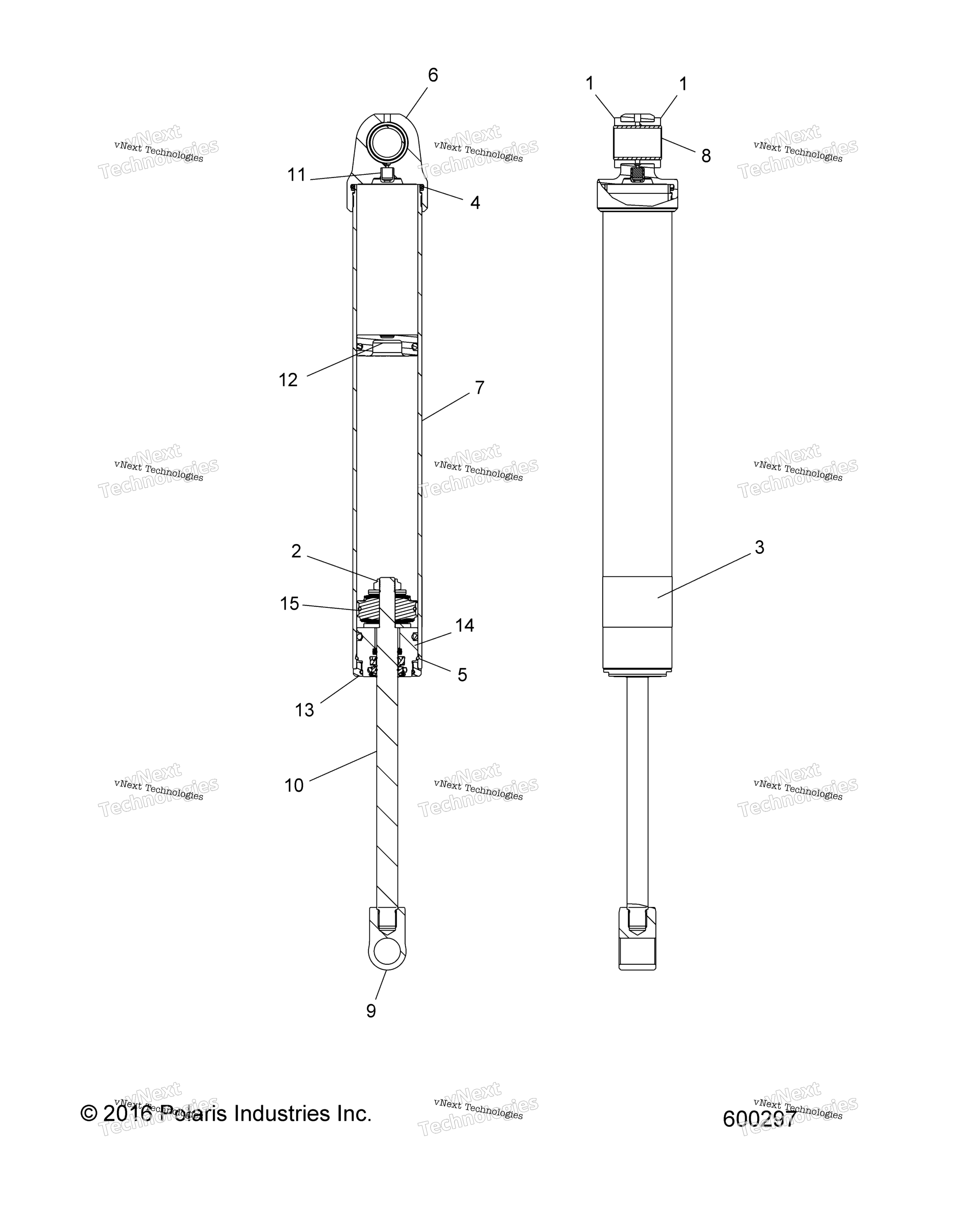 Suspension, Shock, задний Track All Options (600297)