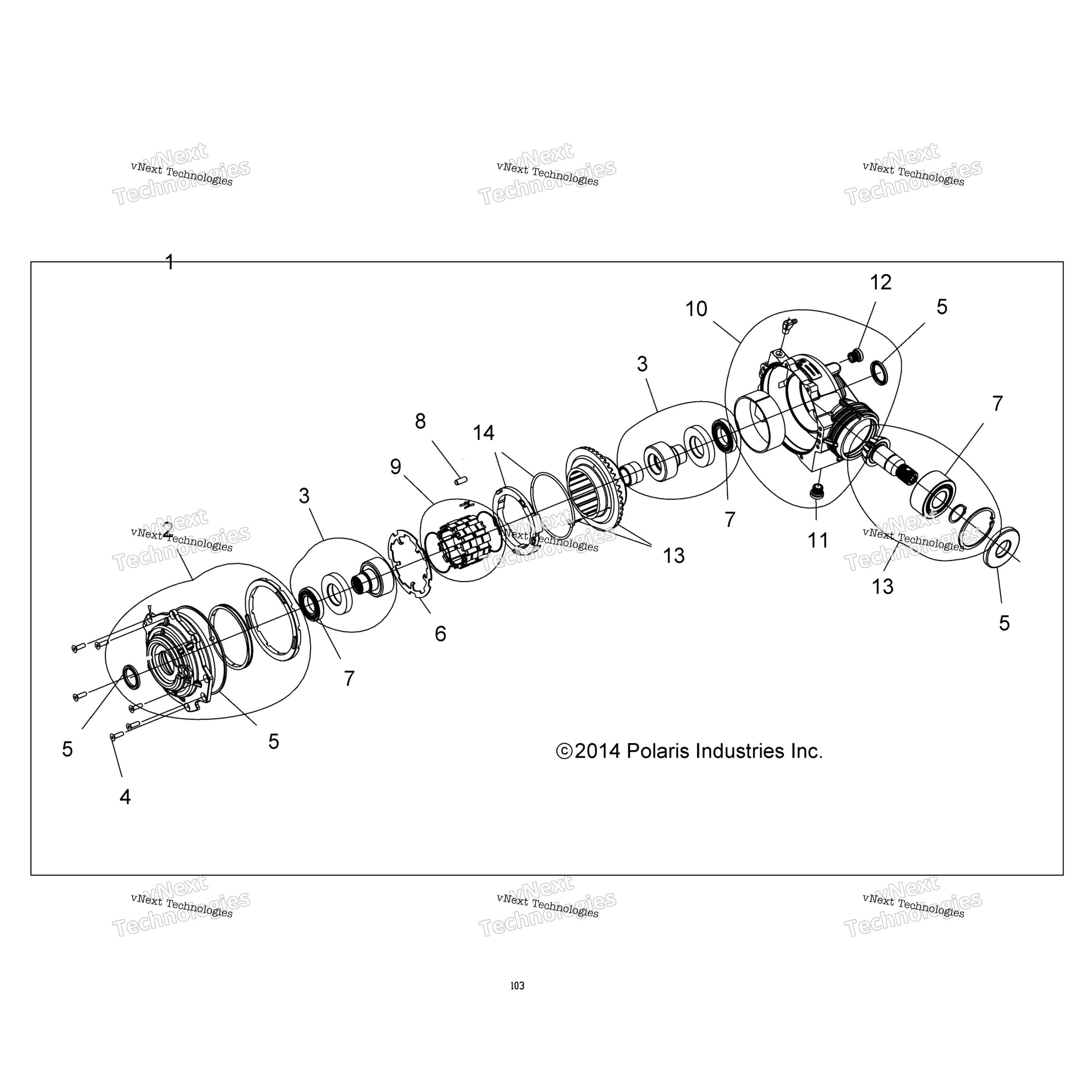Трансмиссия, внутренности переднего редуктора Z17vbe87ab/Ak/Am/Lk (49Rgrtrans1333243)