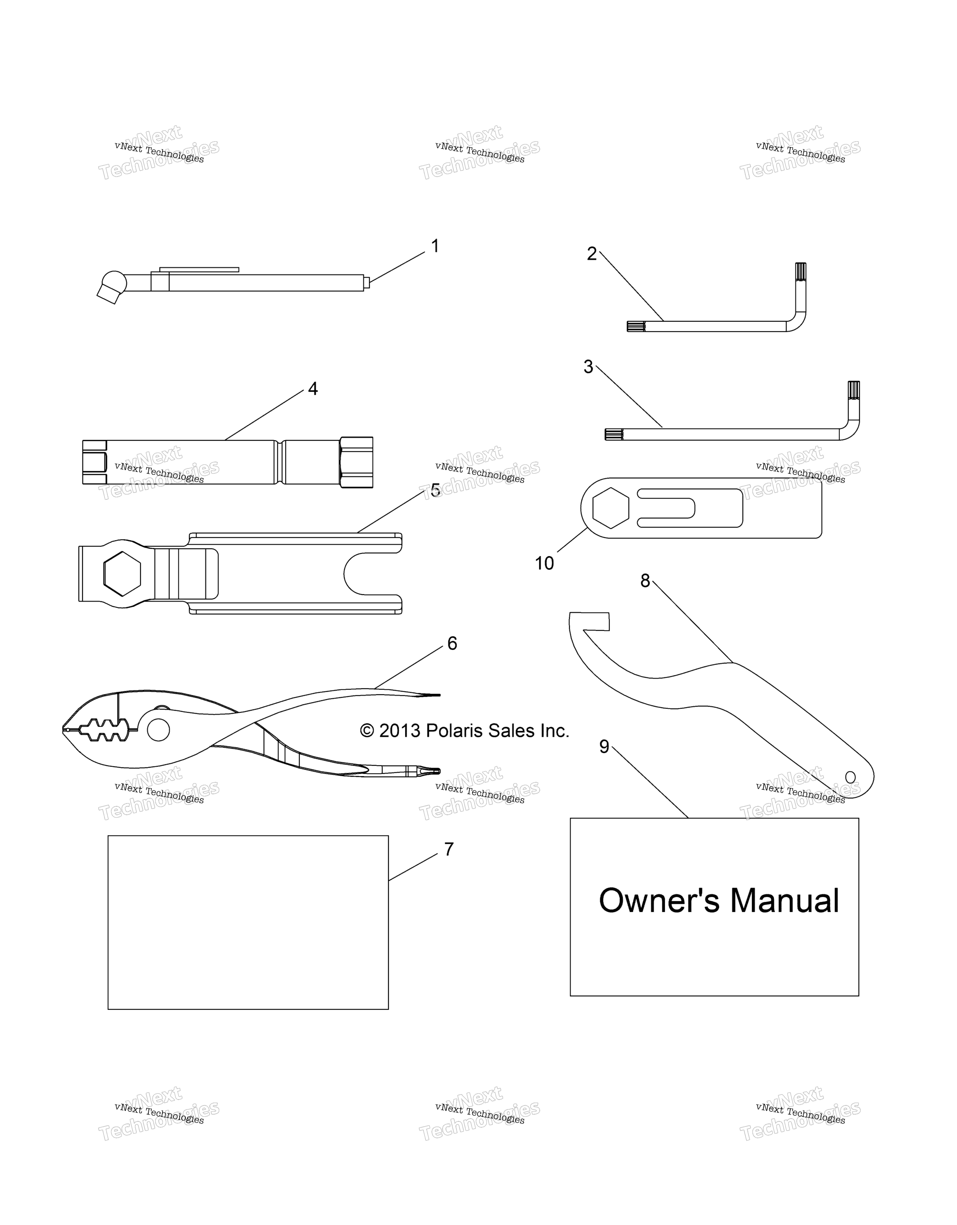 References, инструмент комплект и Owners Manual