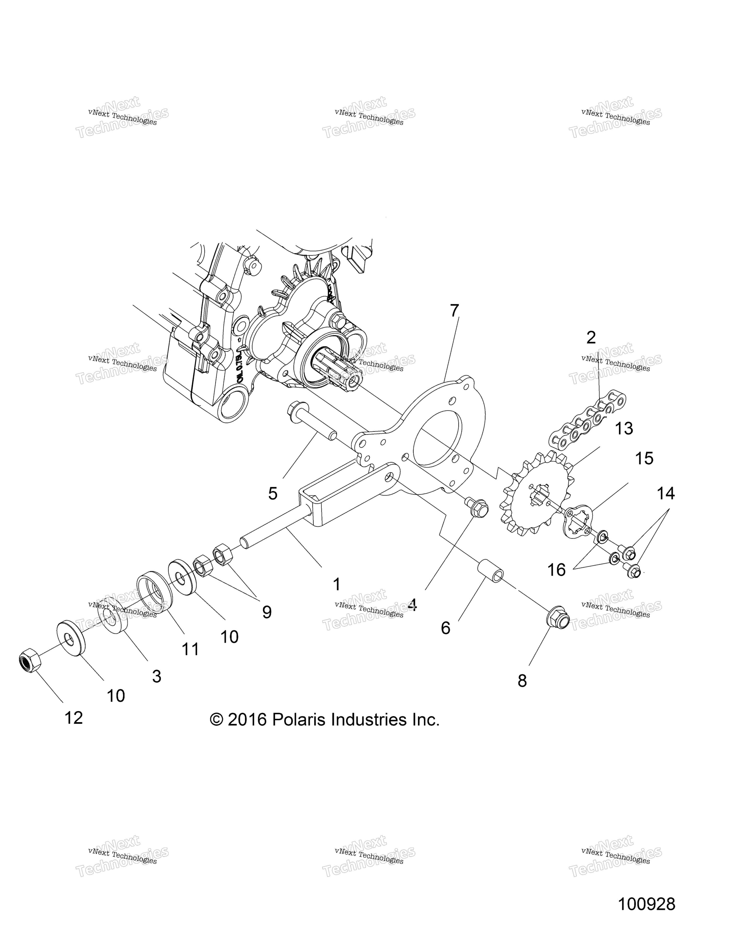 Привод Train, Chain Tensioner And Sprocket