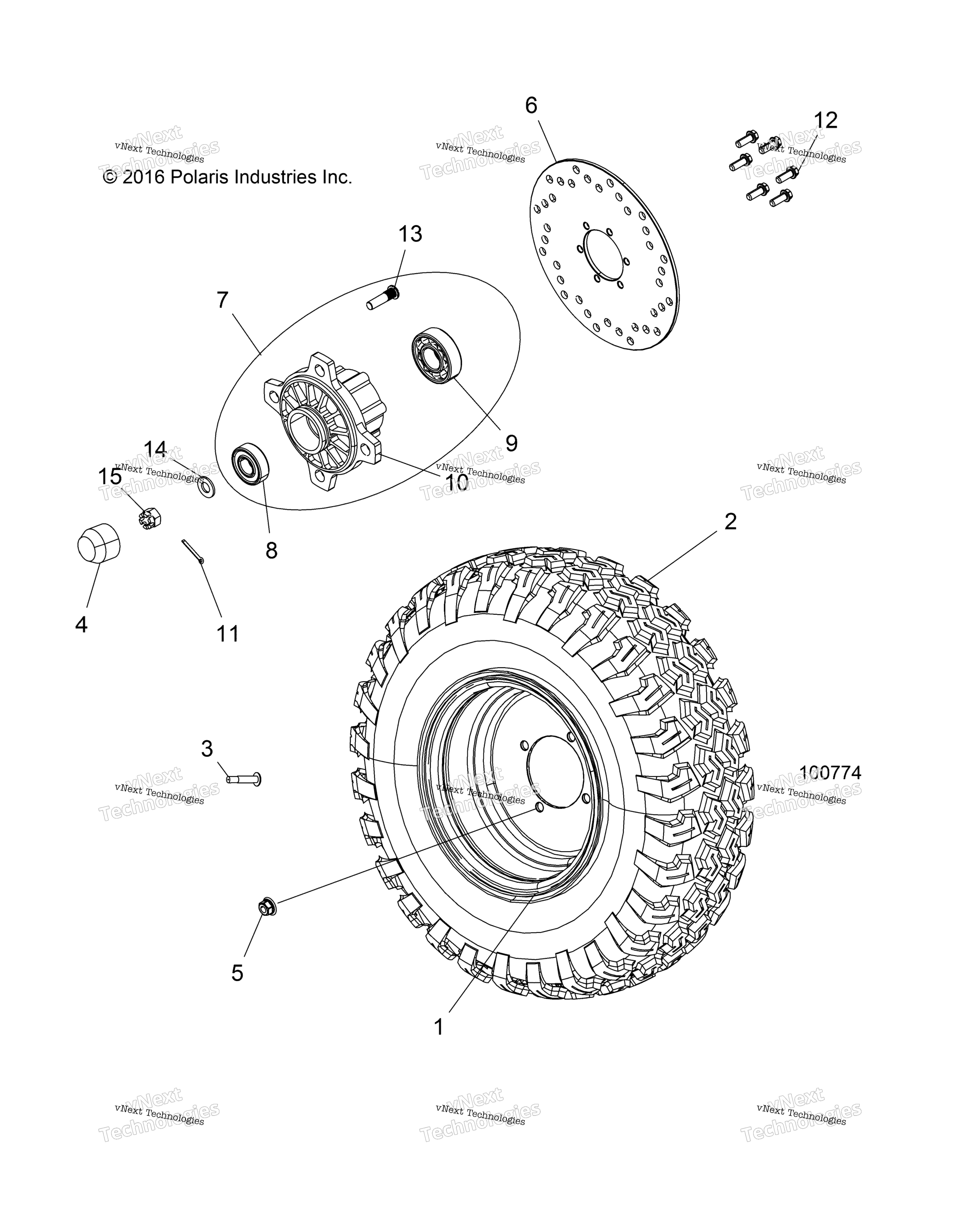 Колёса, передние Tire & Brake Disc