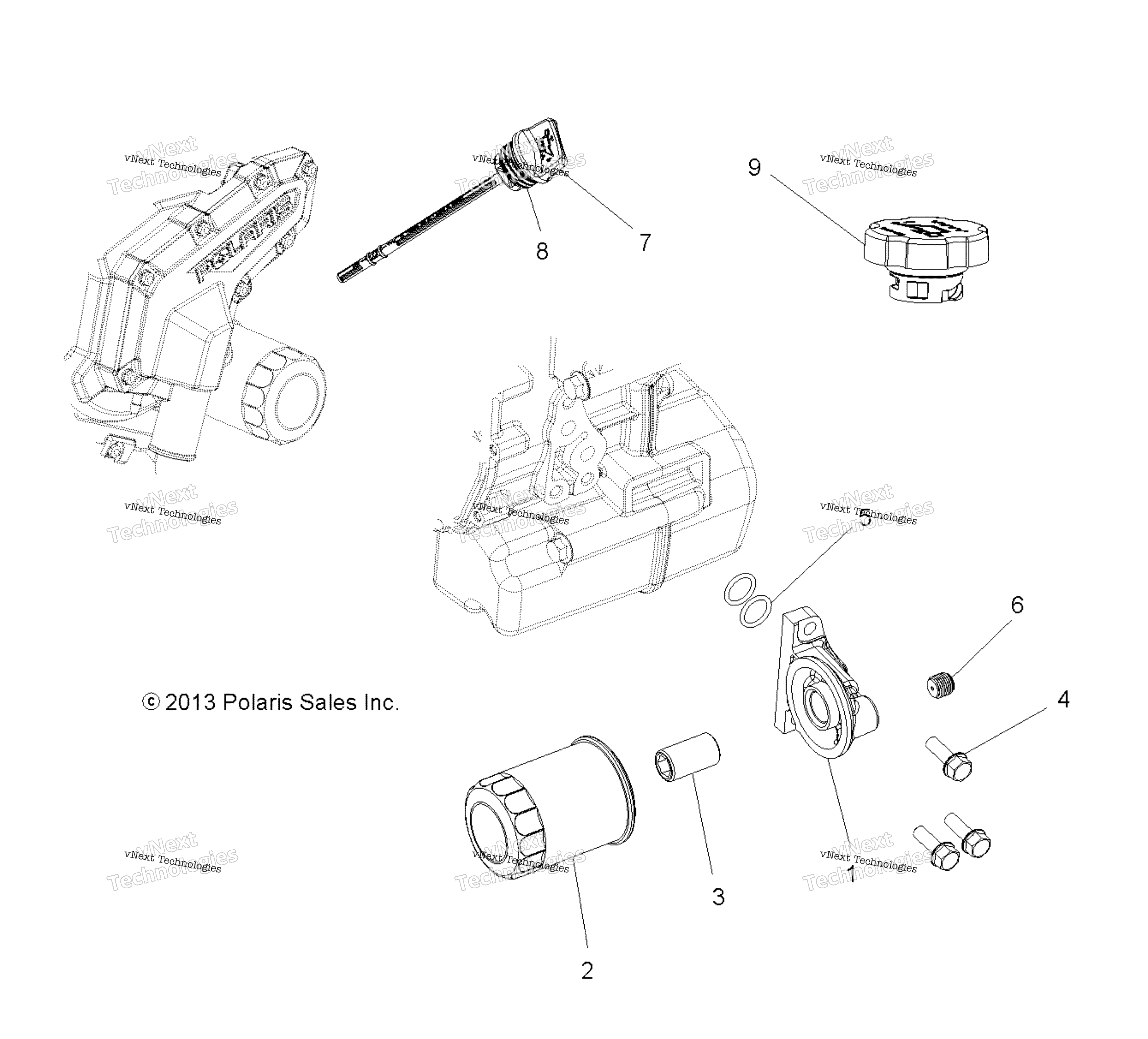 Engine, масляный фильтр & Dipstick R17rma570a4