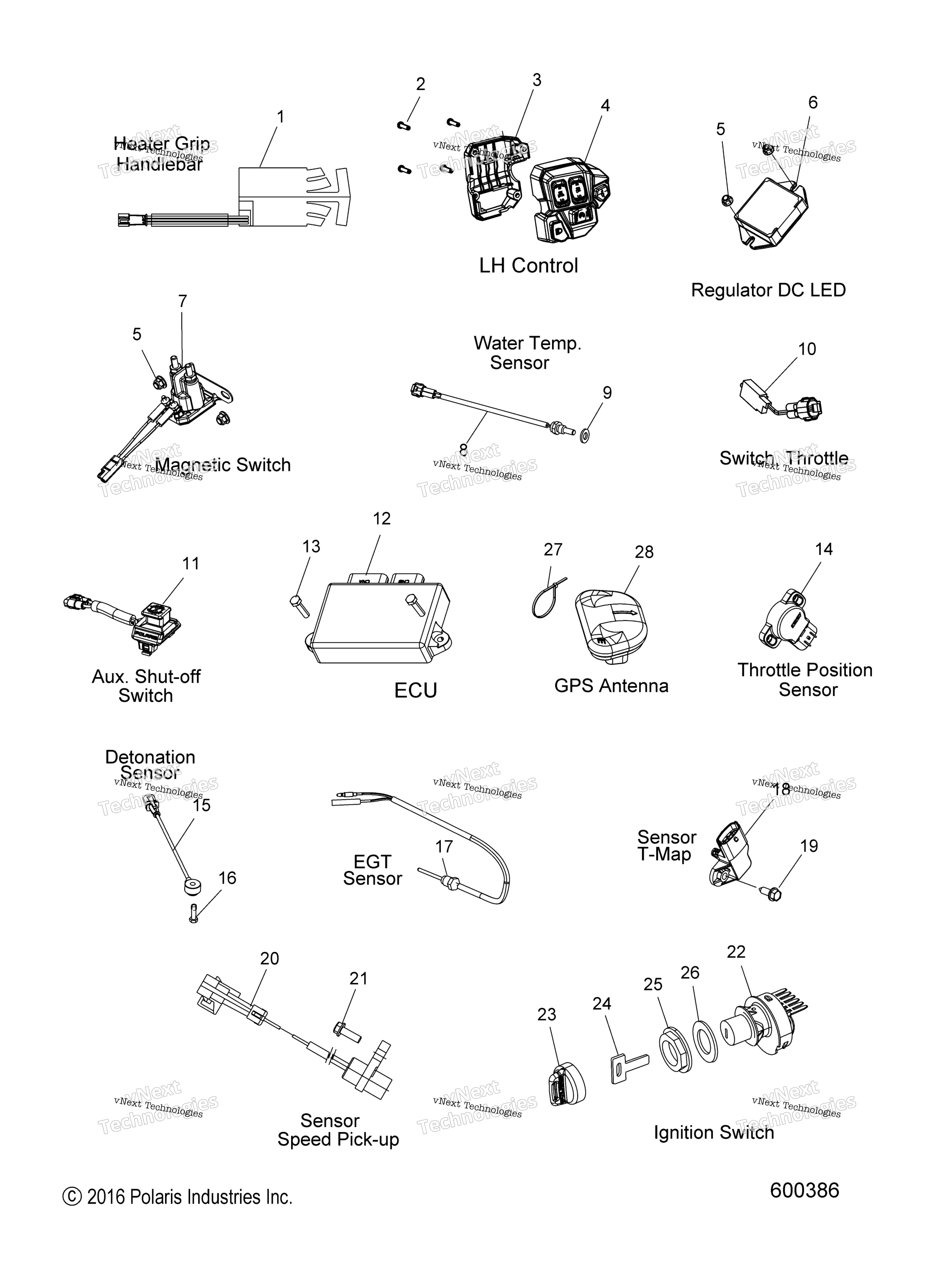 Electrical, Switches, Sensors & Components All опции