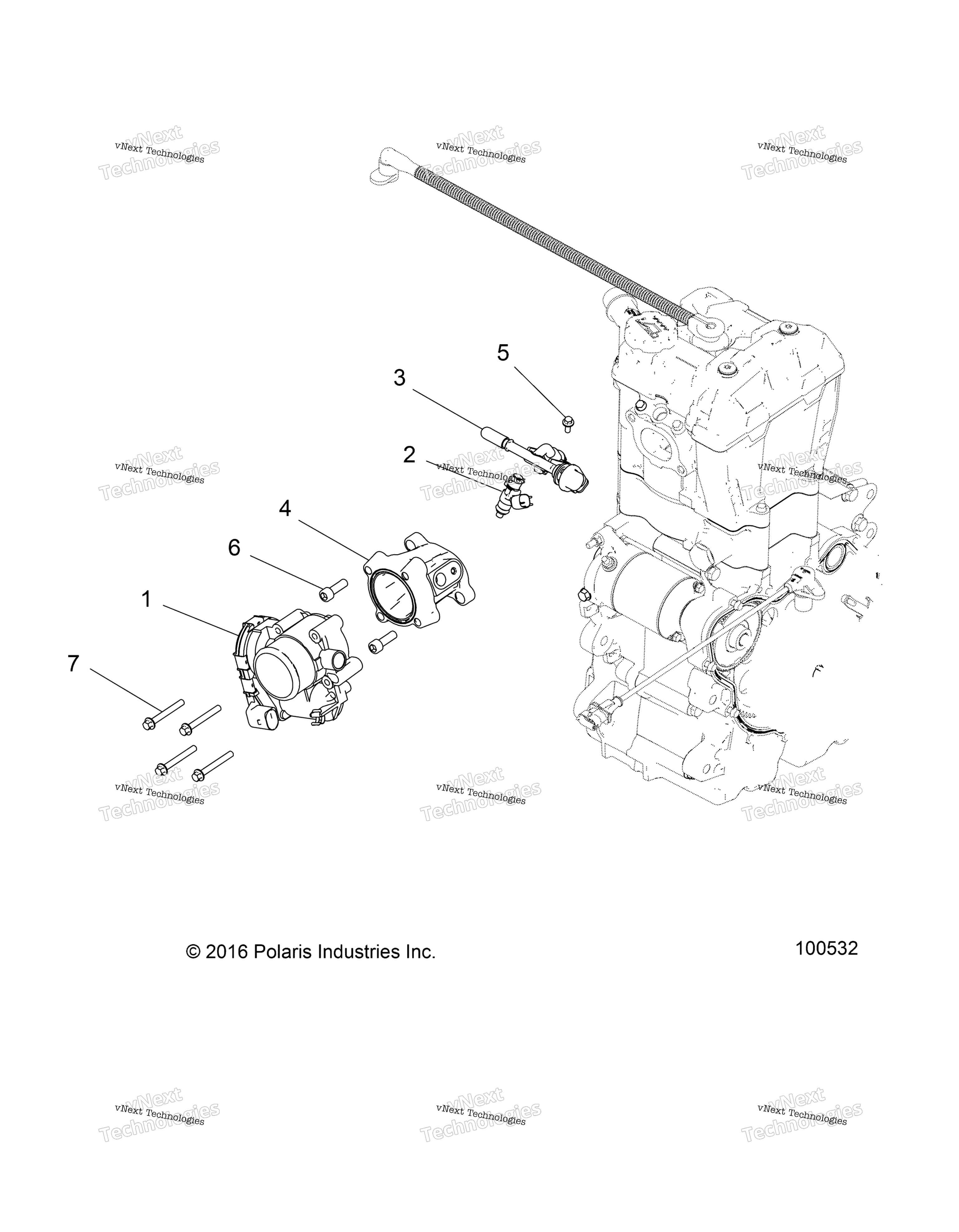 Двигатель, дроссельный узел & Fuel Rail