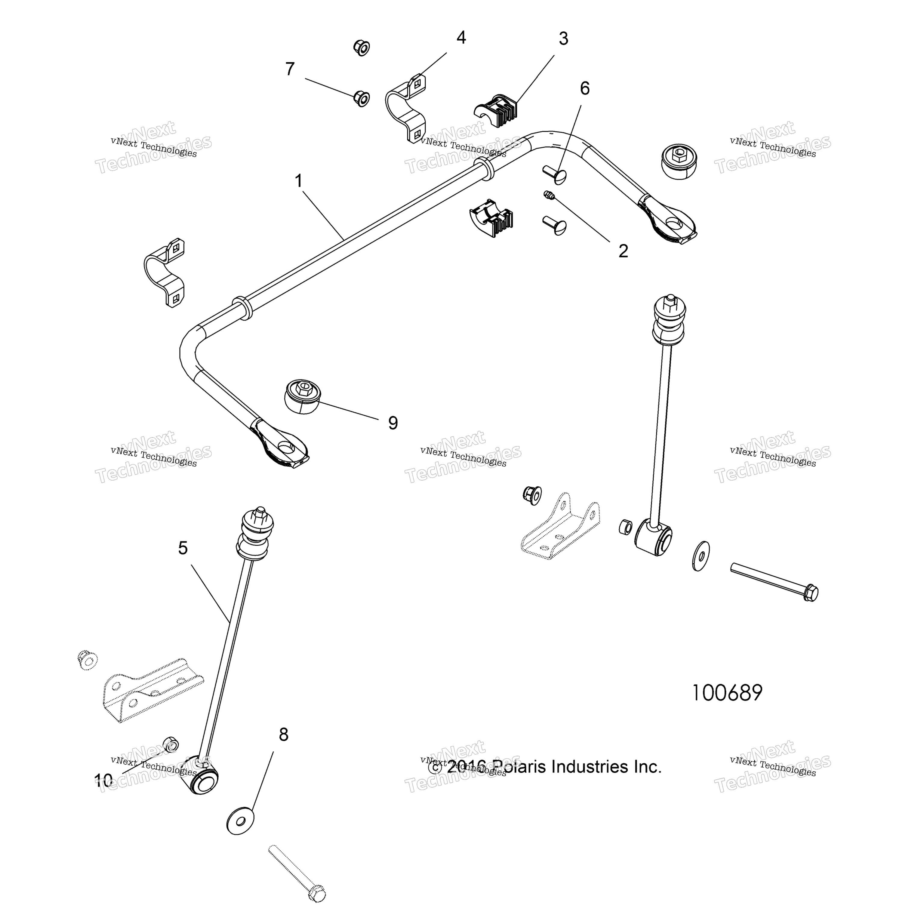 Suspension, Stabilizer Bar, задний