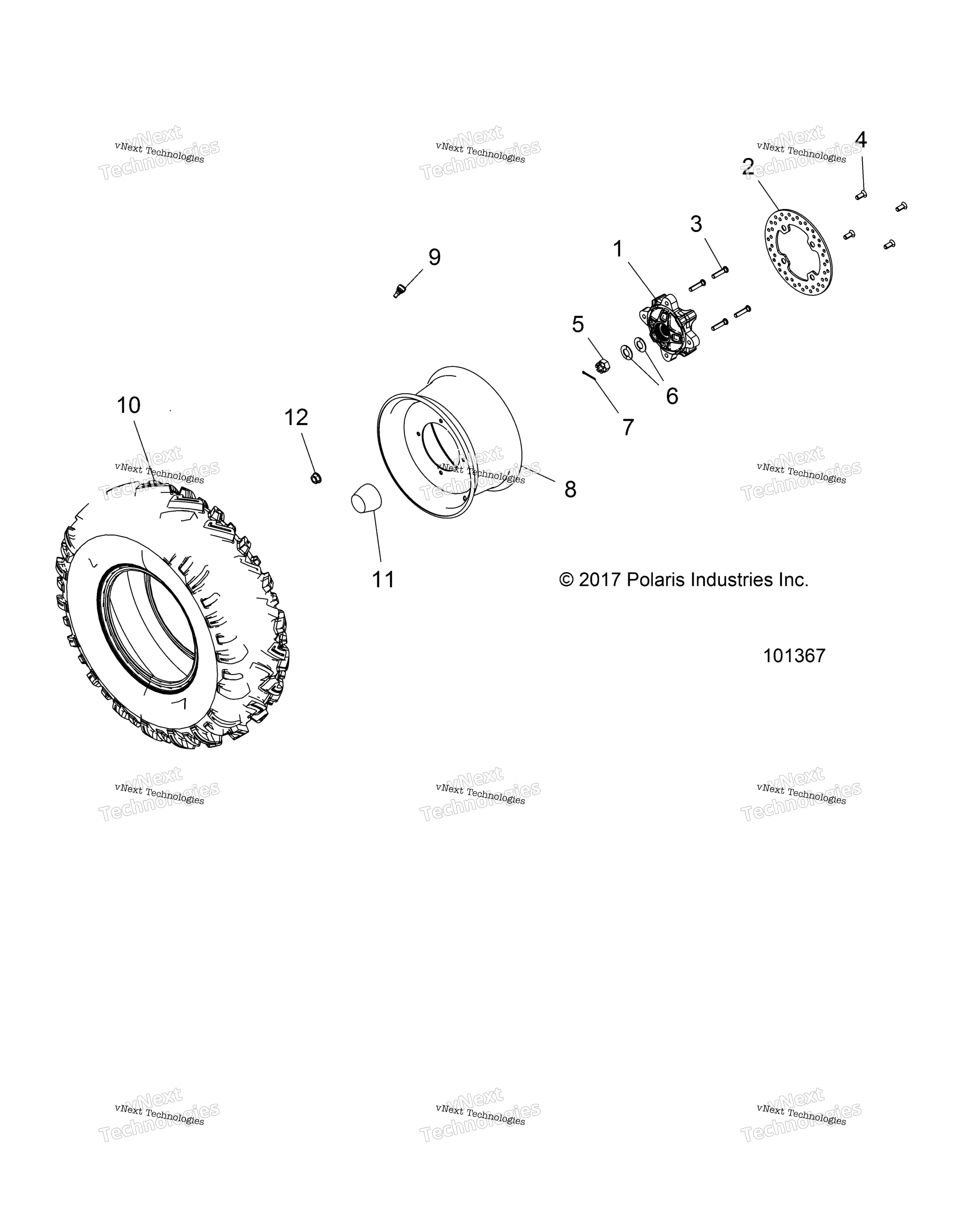 Колёса, передние Tire & Brake Disc