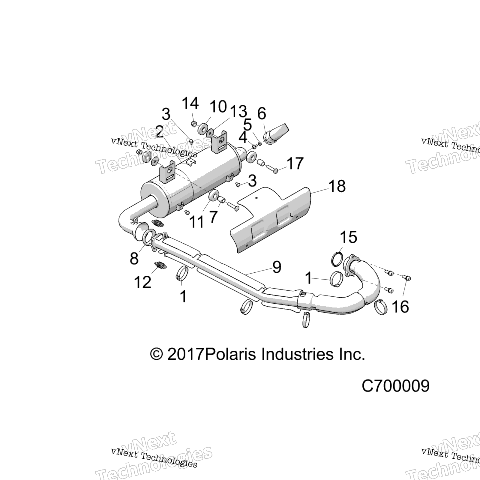 Двигатель, выхлопная система R17rda57a1/B1