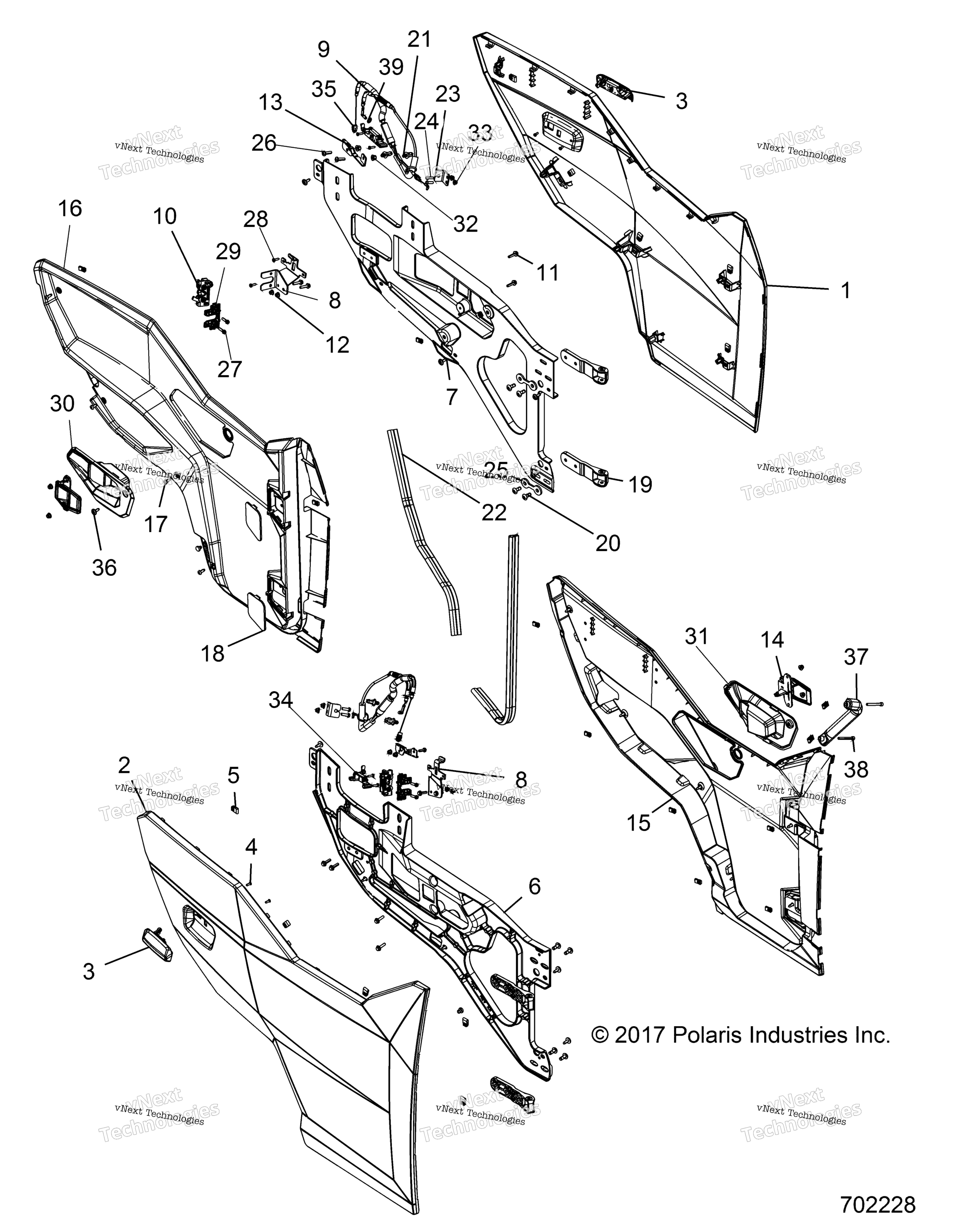 Body, Doors, передний R18rhe99bk / Kbs
