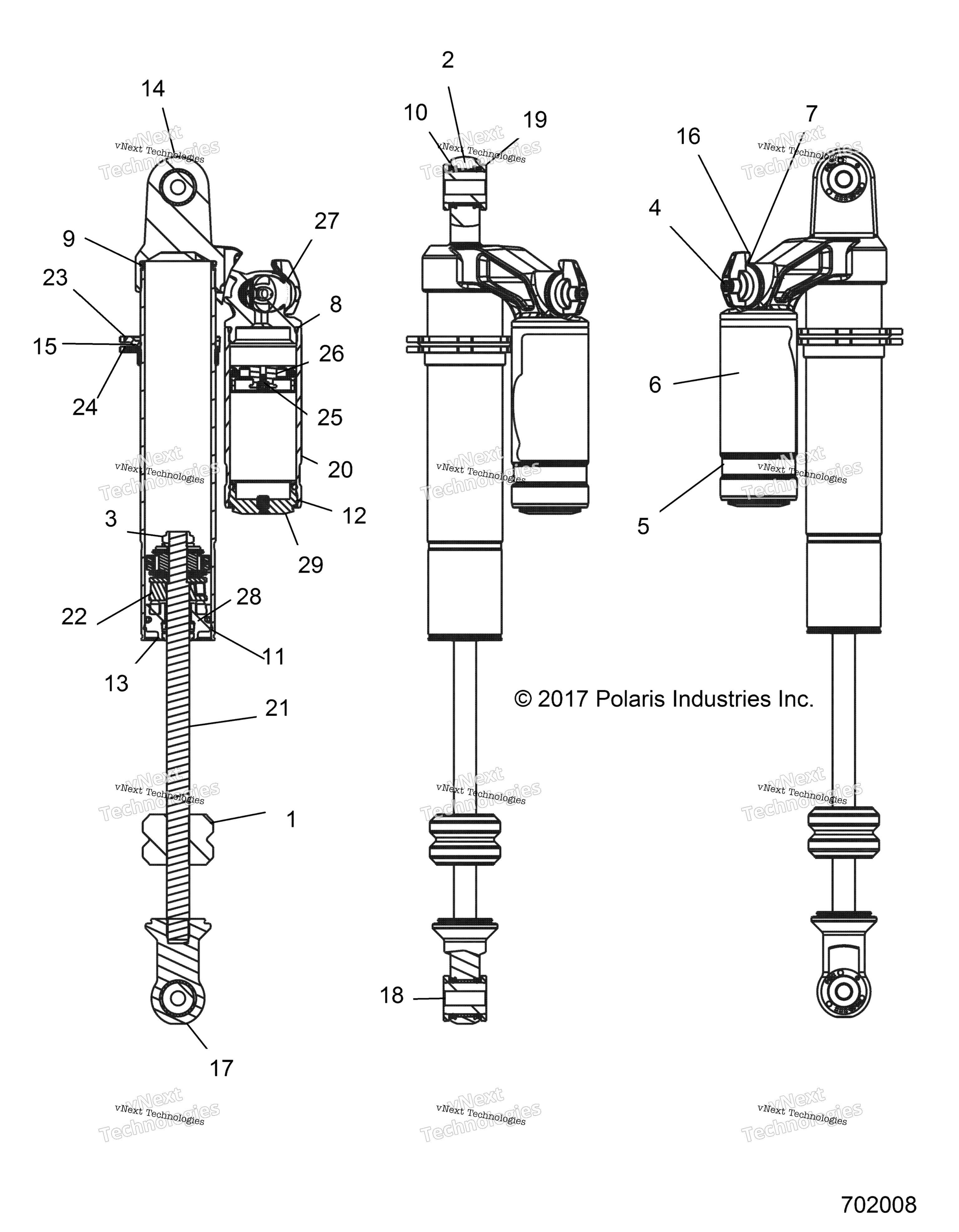 Подвеска, задний амортизатор Internals R18rhe99bk/Kbs
