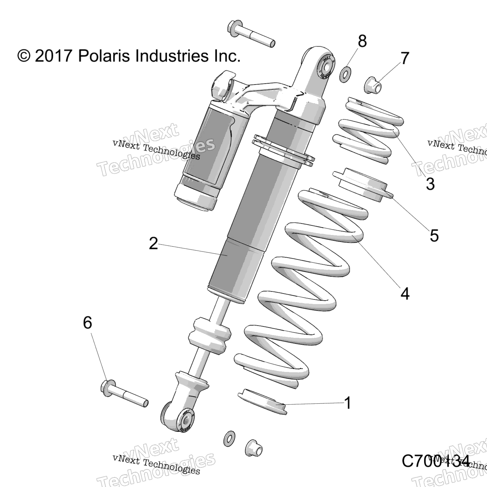 Подвеска, задний амортизатор Mounting