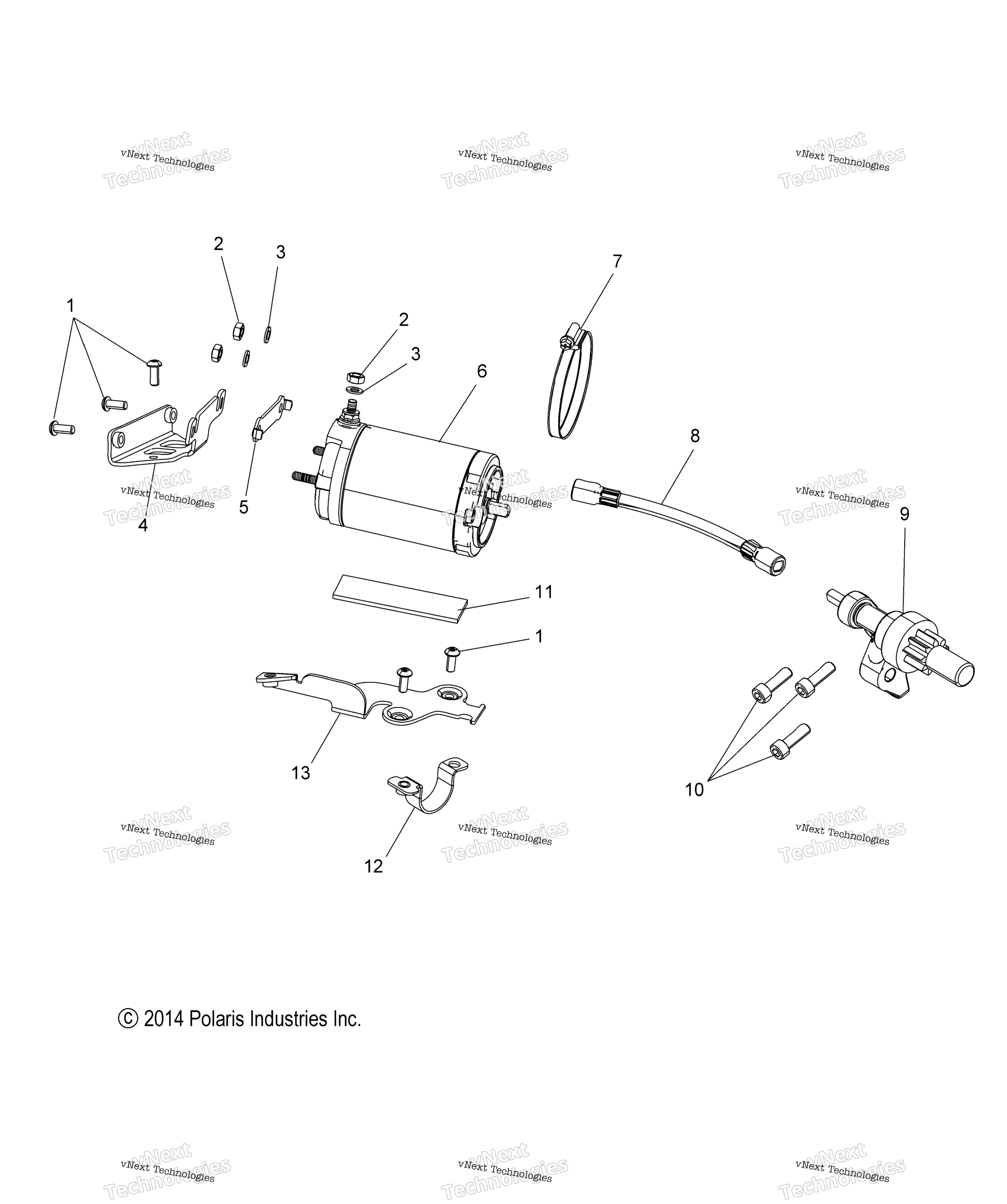 Двигатель, стартер Motor Elect. Start Option
