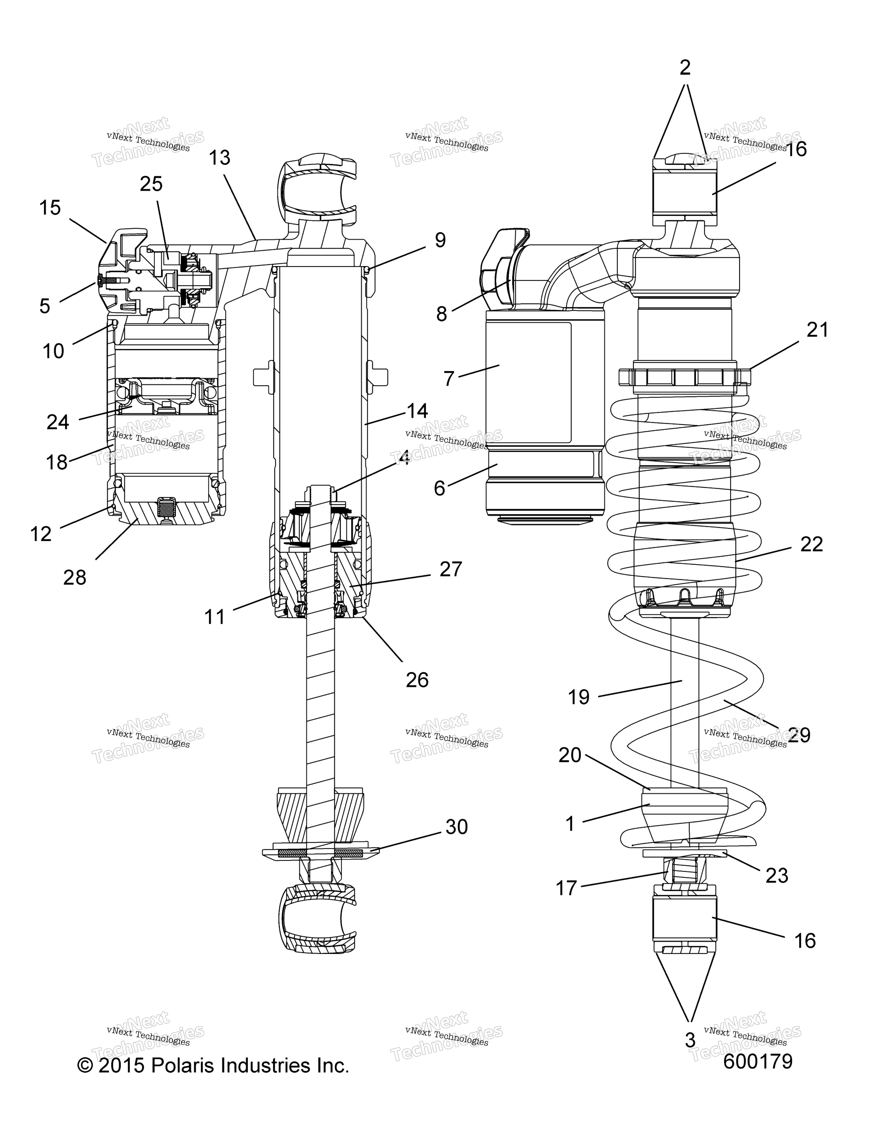 Suspension, Shock, передний Track (600179)