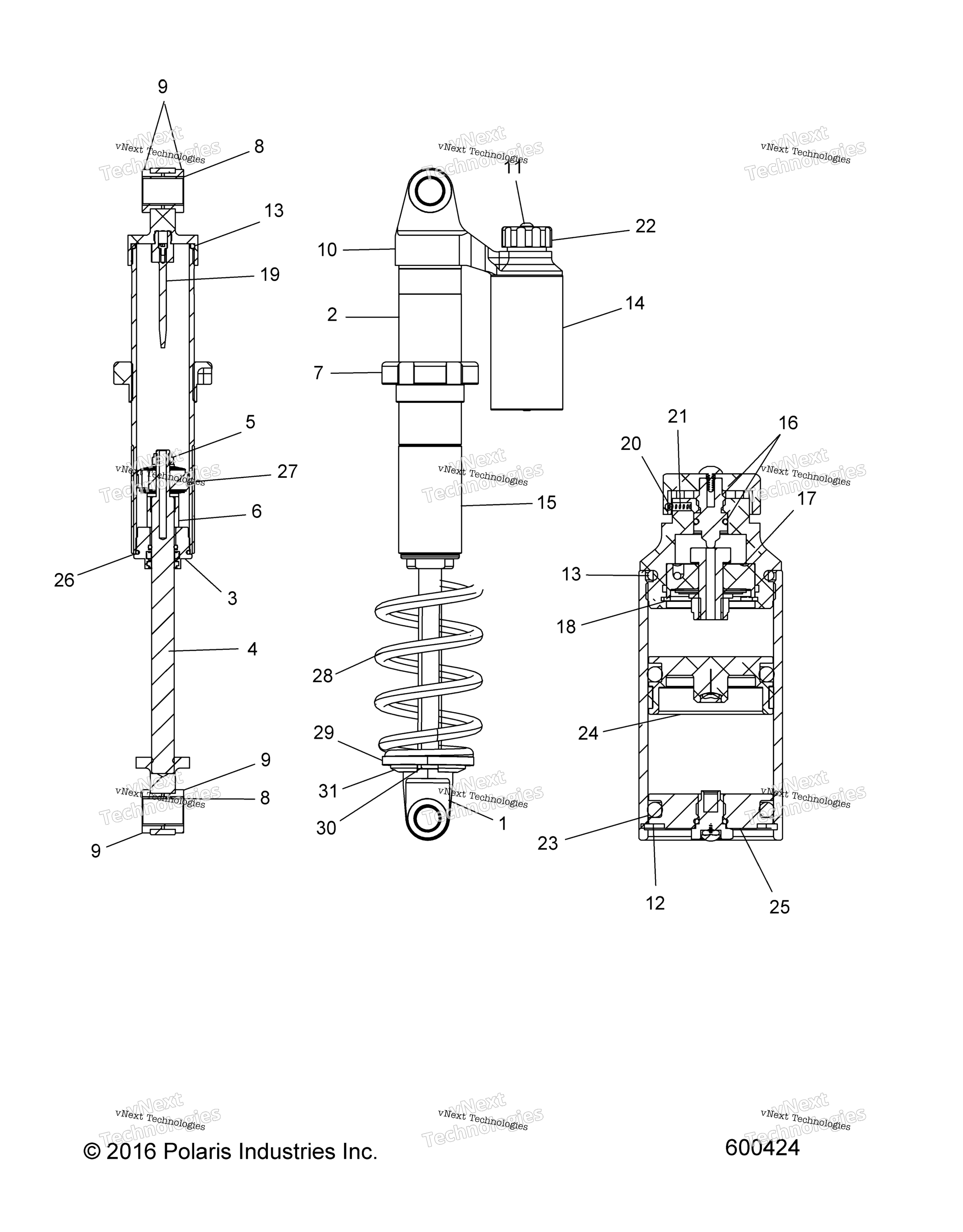 Suspension, Shock, задний Track All Options