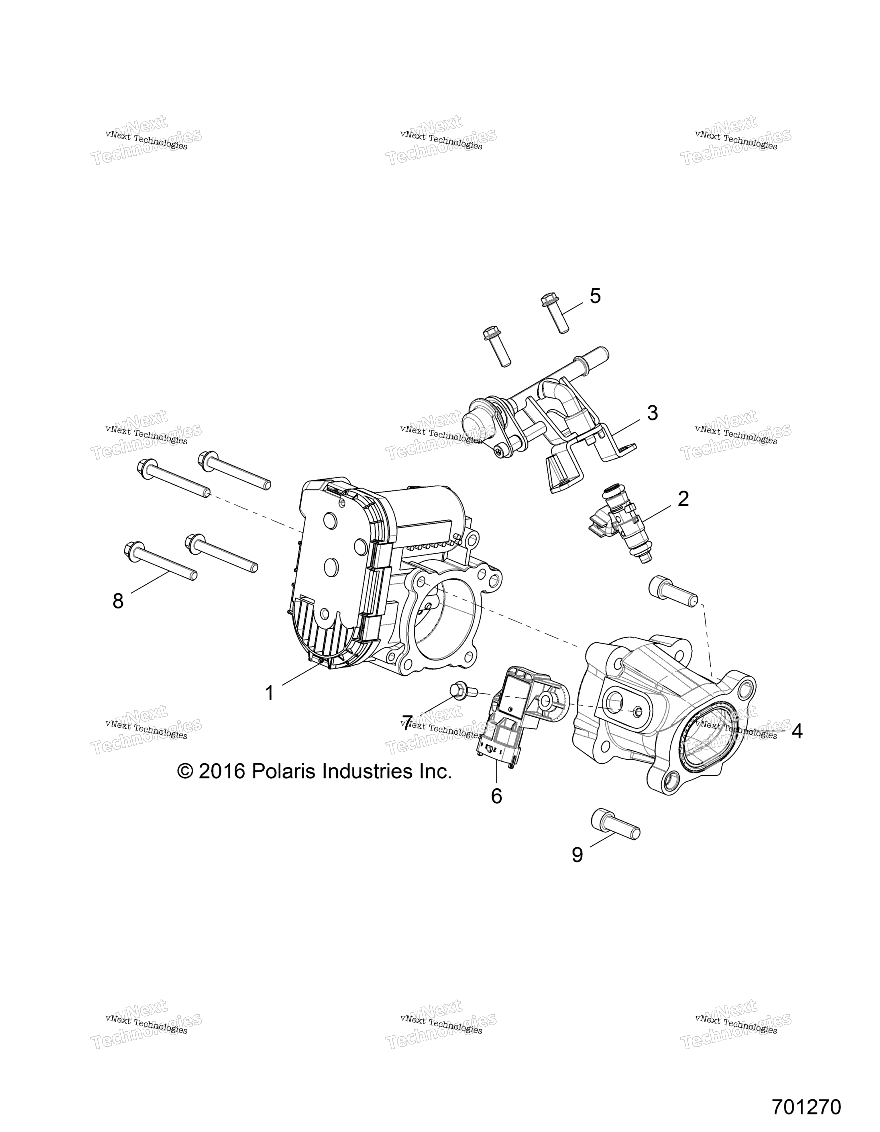 Двигатель, дроссельный узел & Fuel Rail