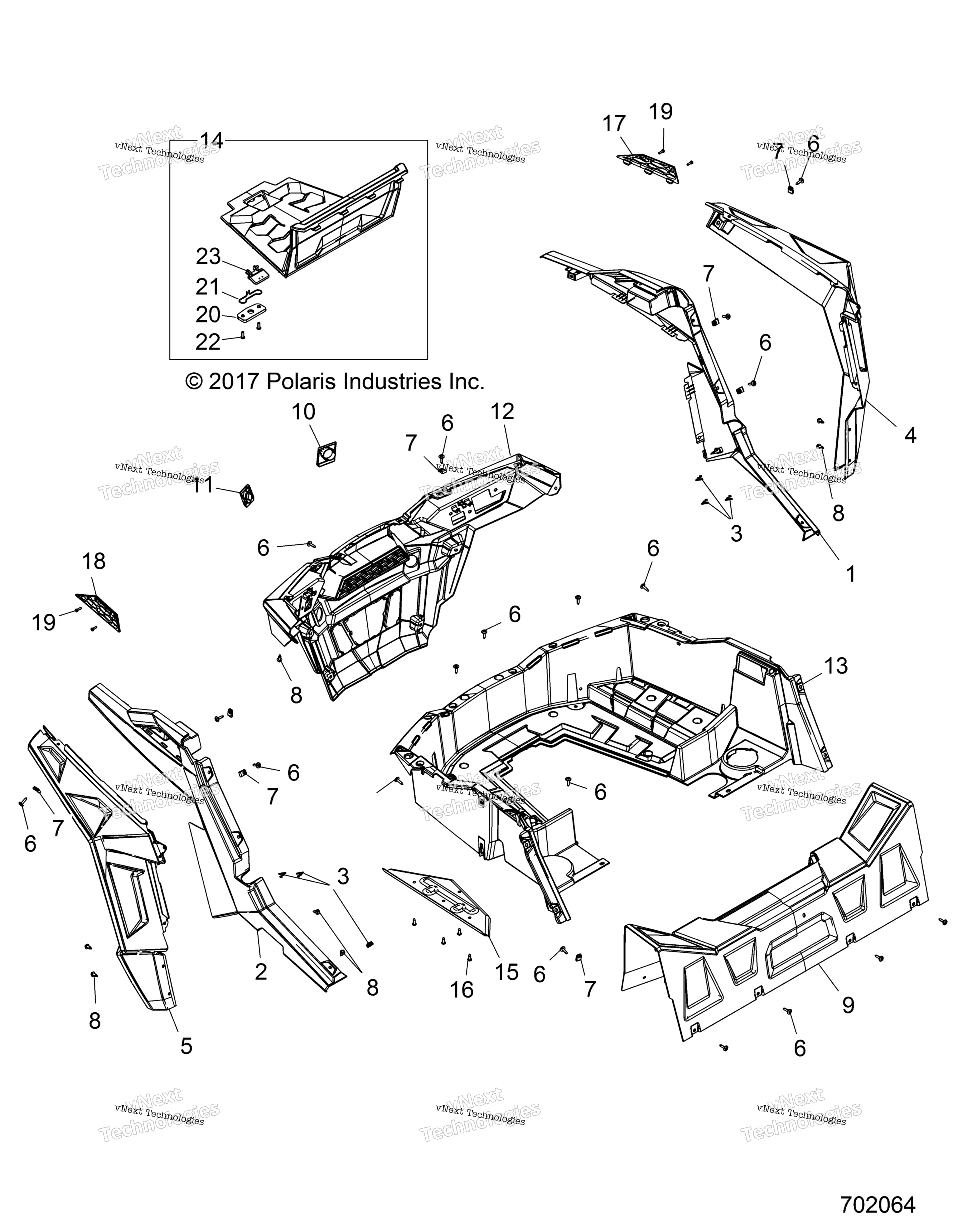 Body, задний полка и Fenders