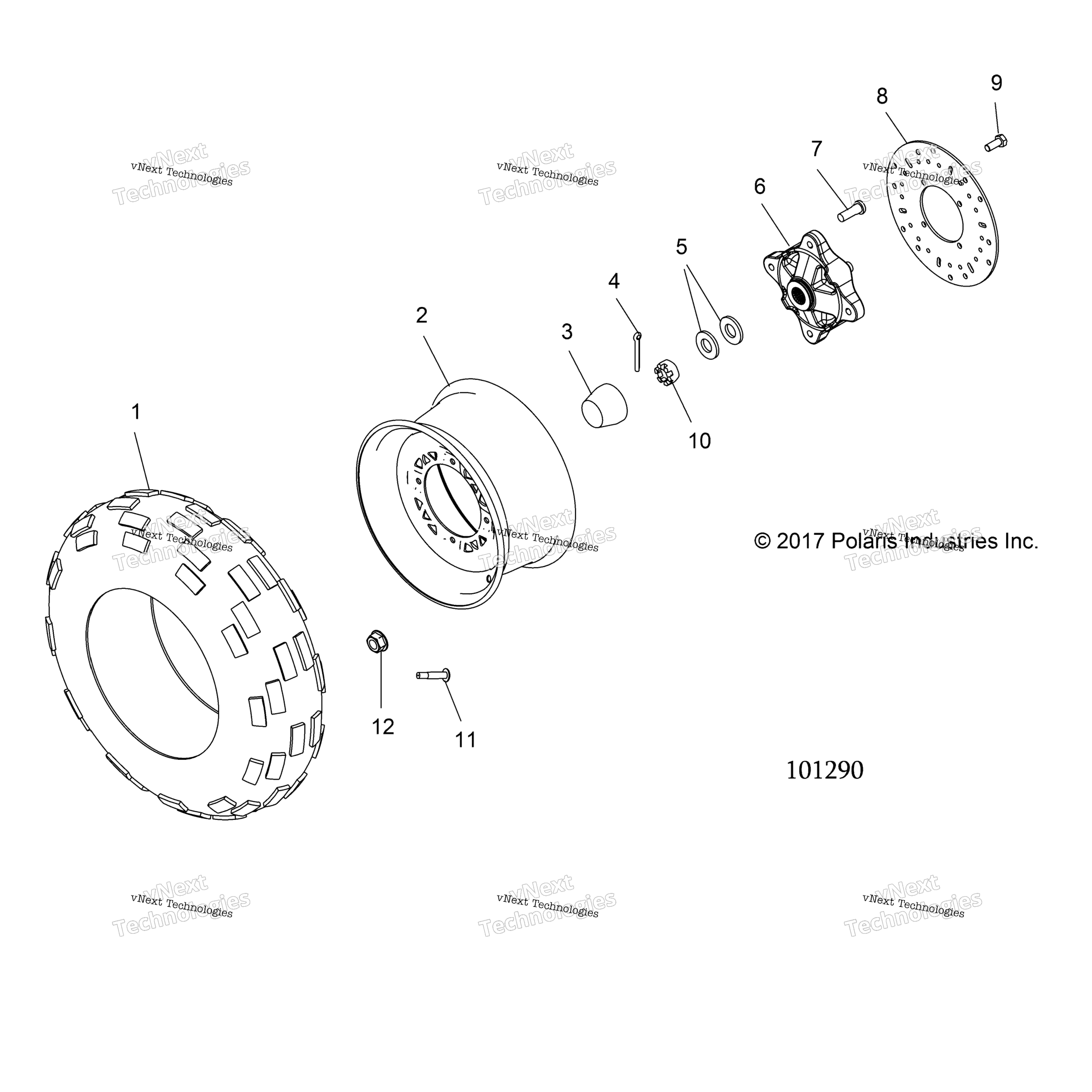 Колёса, передние Tire & Brake Disc A18sda57b7/L7/E57b5