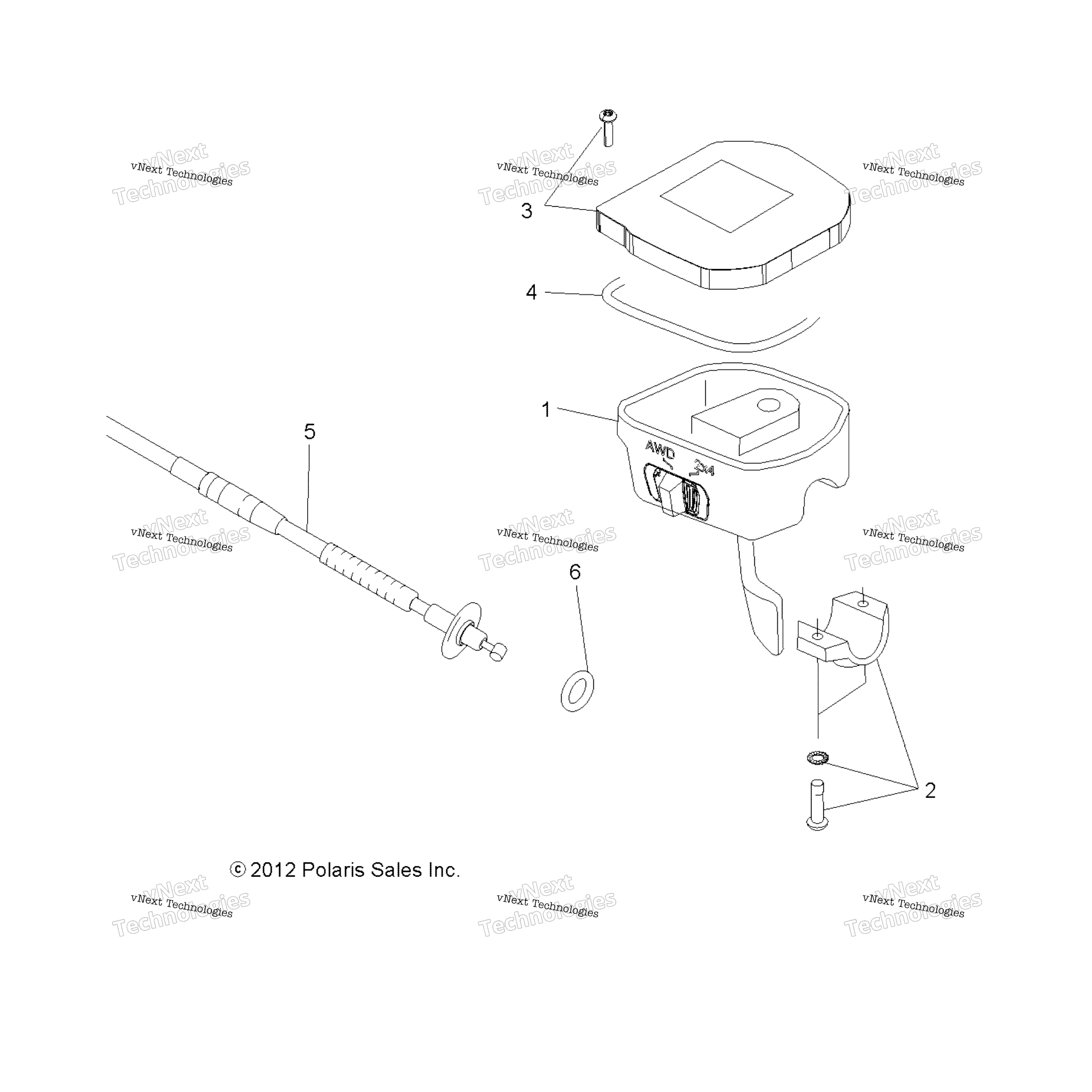 Steering, Controls, Throttle Asm. & Cable A18sea57b1 / 7 / 9 / L2 / L5 / L7 / E57b1 / 7 / 9