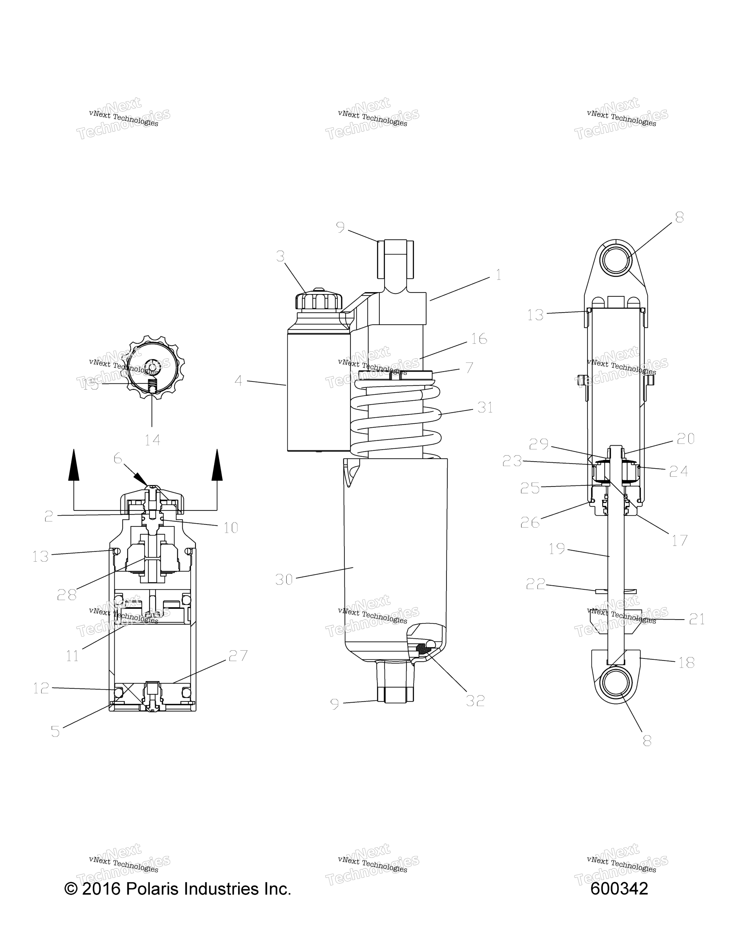Suspension, Shock, передний Track (600342)