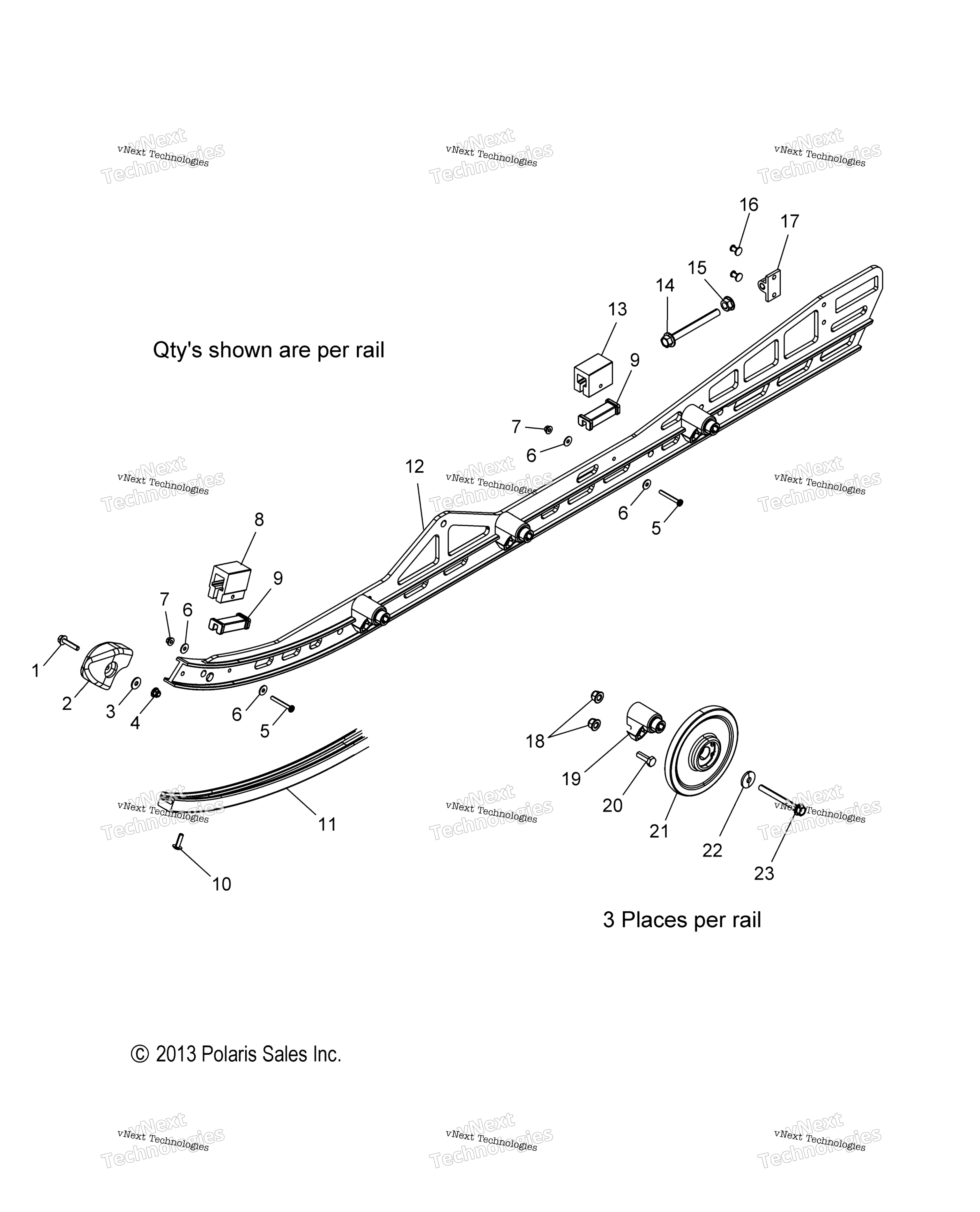 Suspension, Rail, Lh / Rh