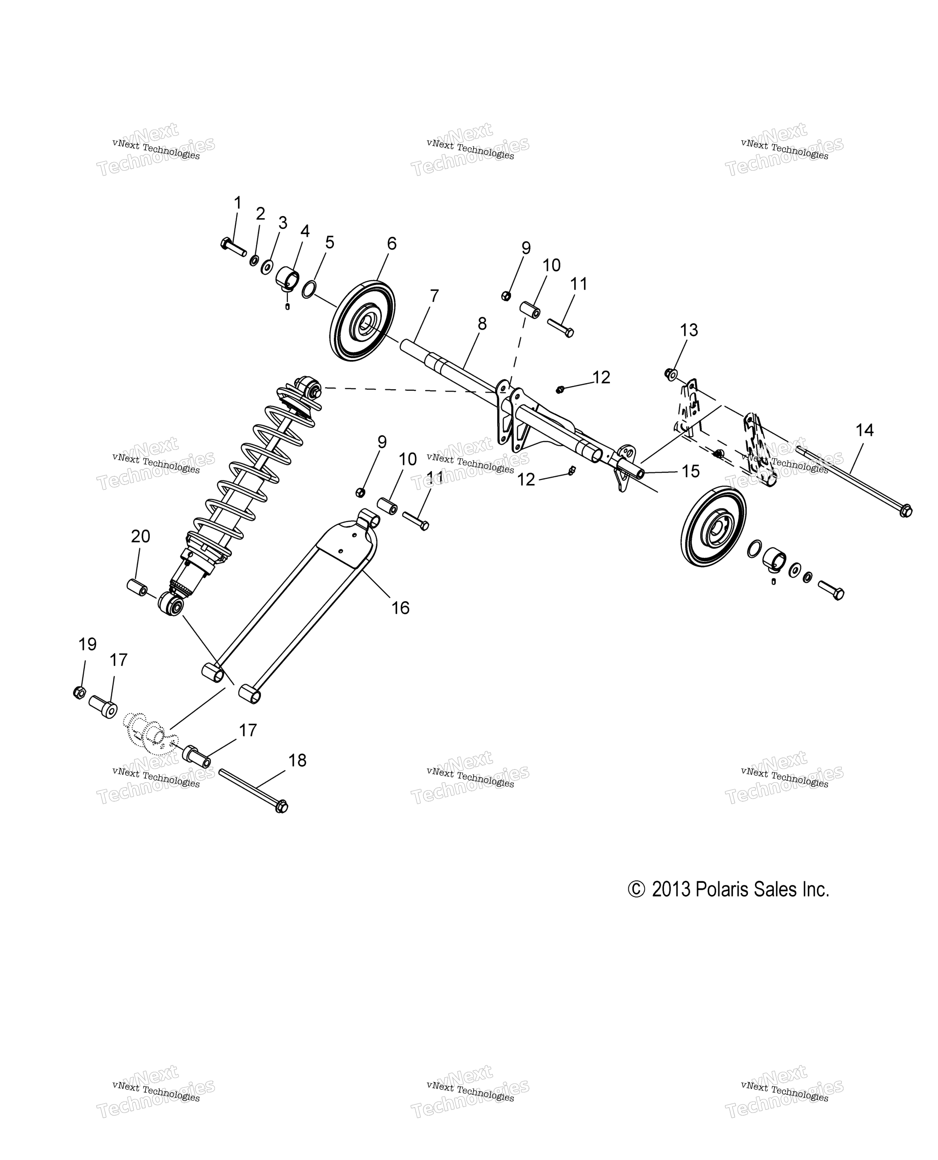 Suspension, Torque Arm, задний
