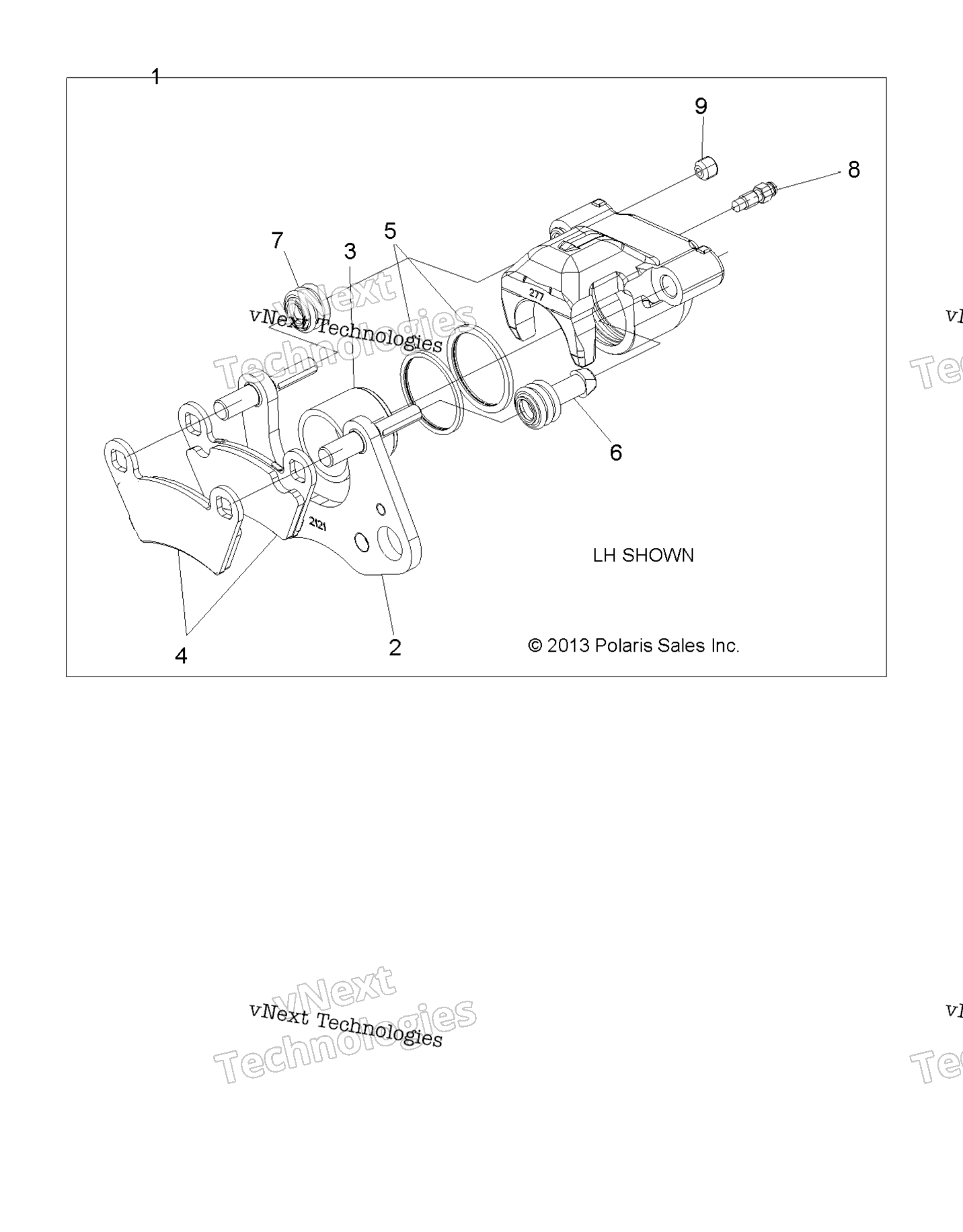 Brakes, Caliper, передний R18rna57b1 / B9 / Ebv