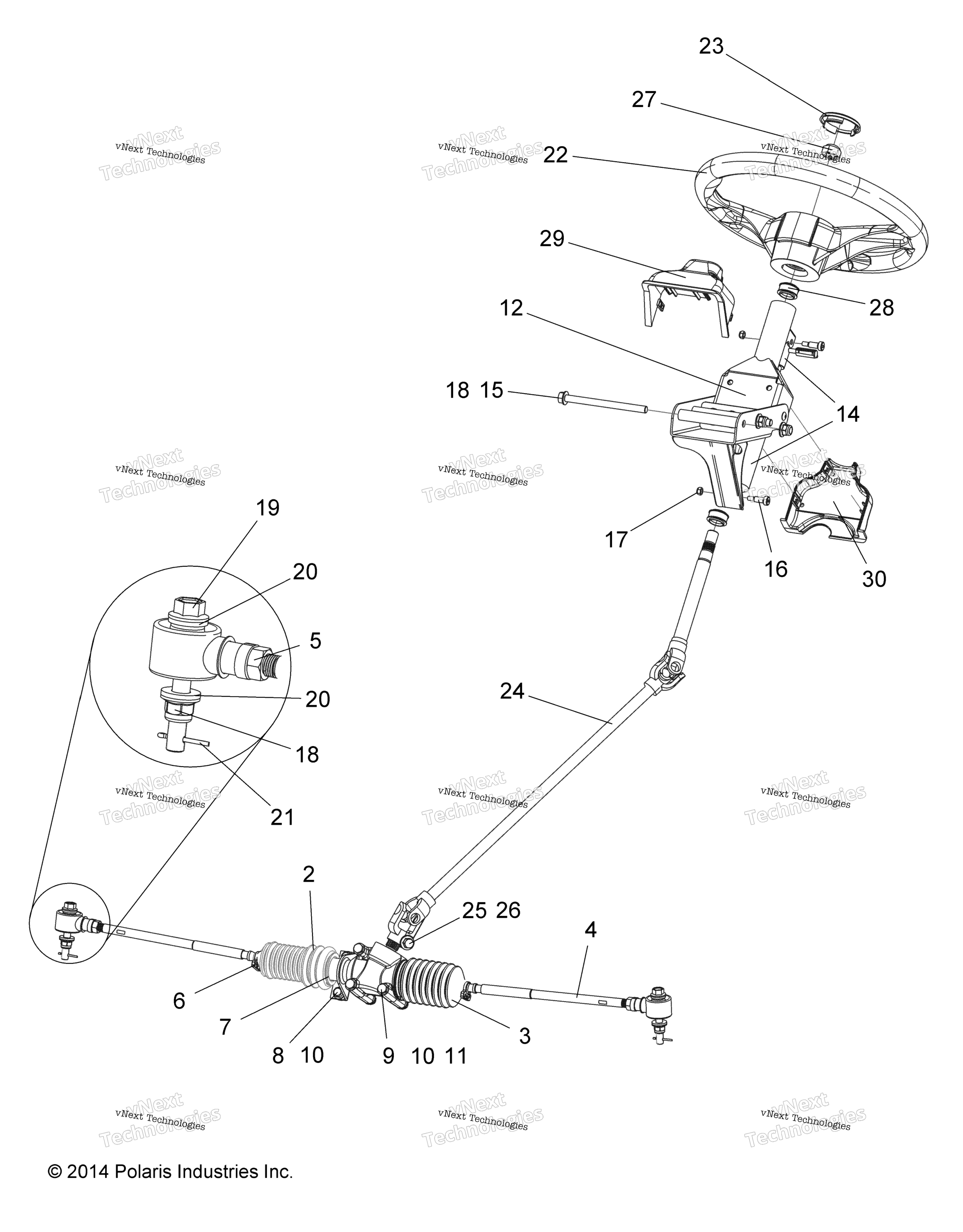 Steering, рулевое управление Asm. R19rna57b1 / B9