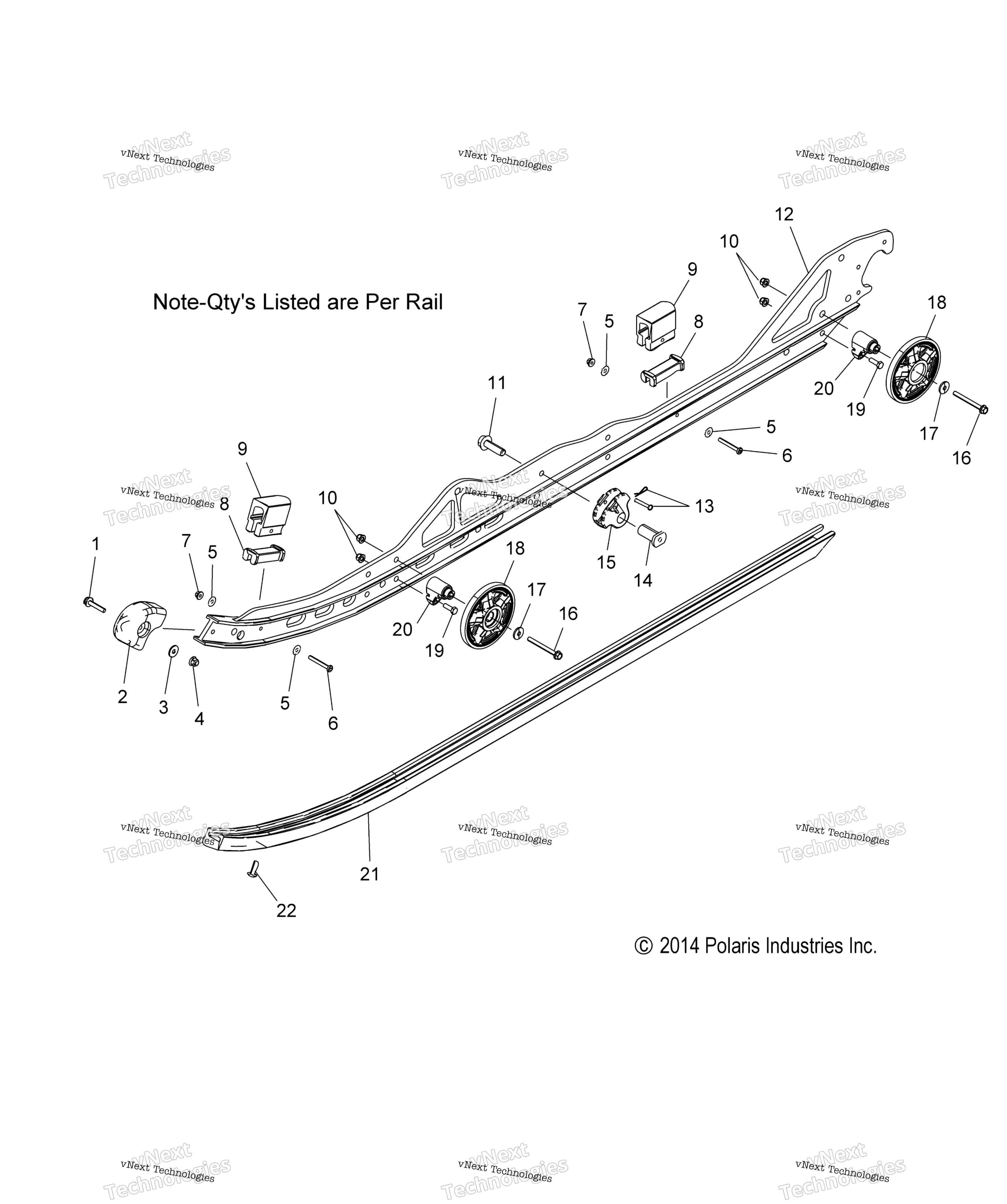 Suspension, Rail, Lh / Rh