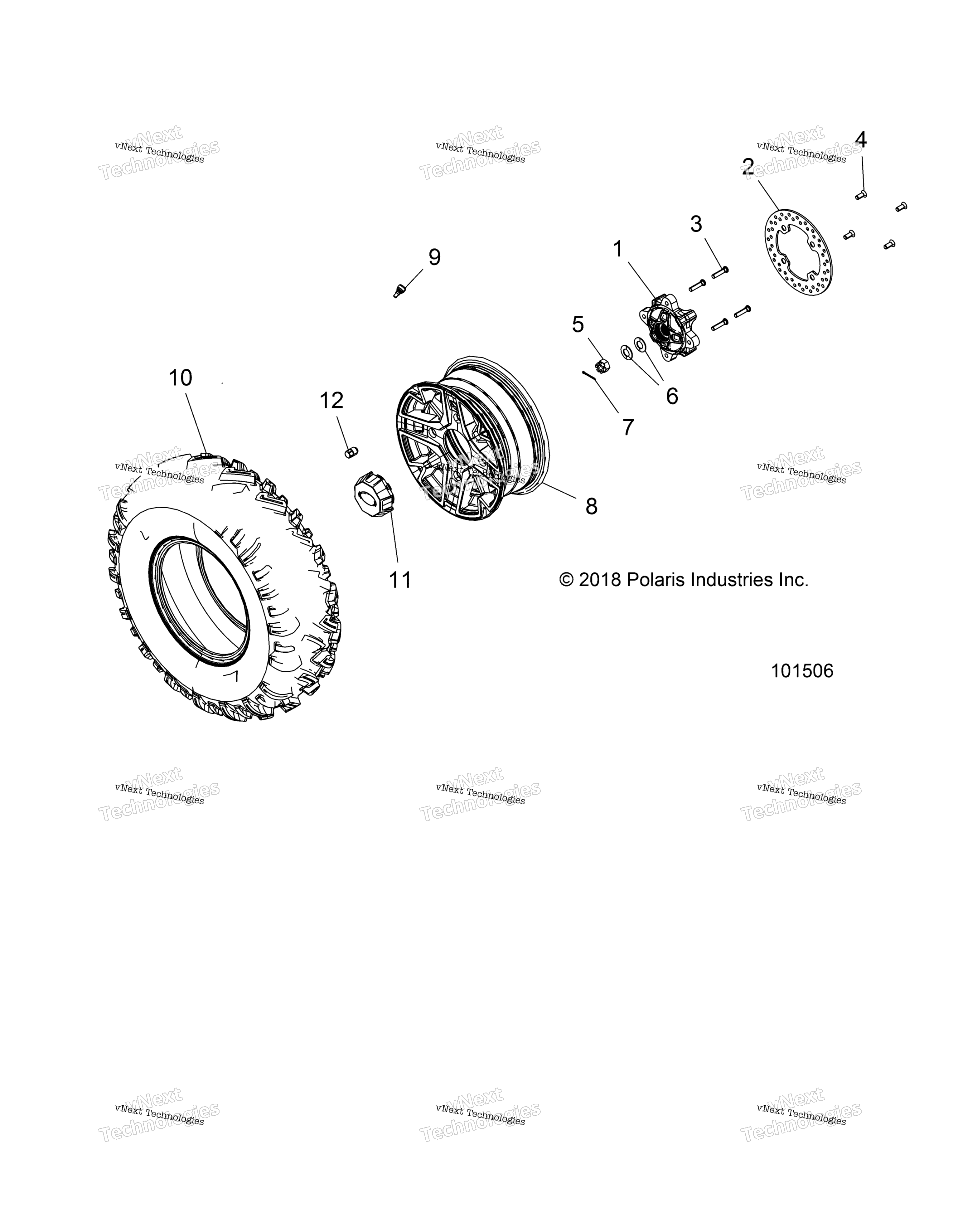 Колёса, передние Tire & Brake Disc