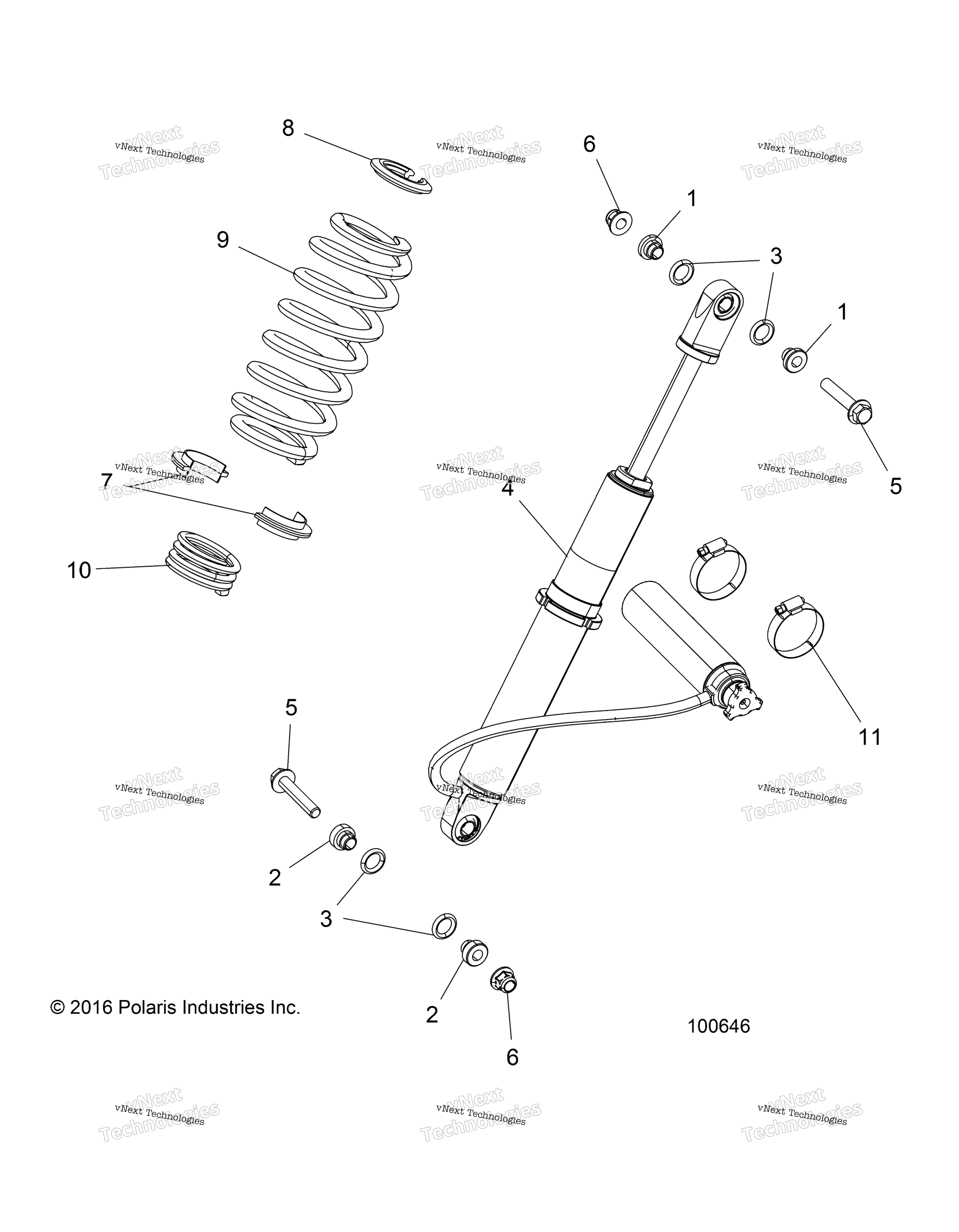 Подвеска, задний амортизатор Mounting