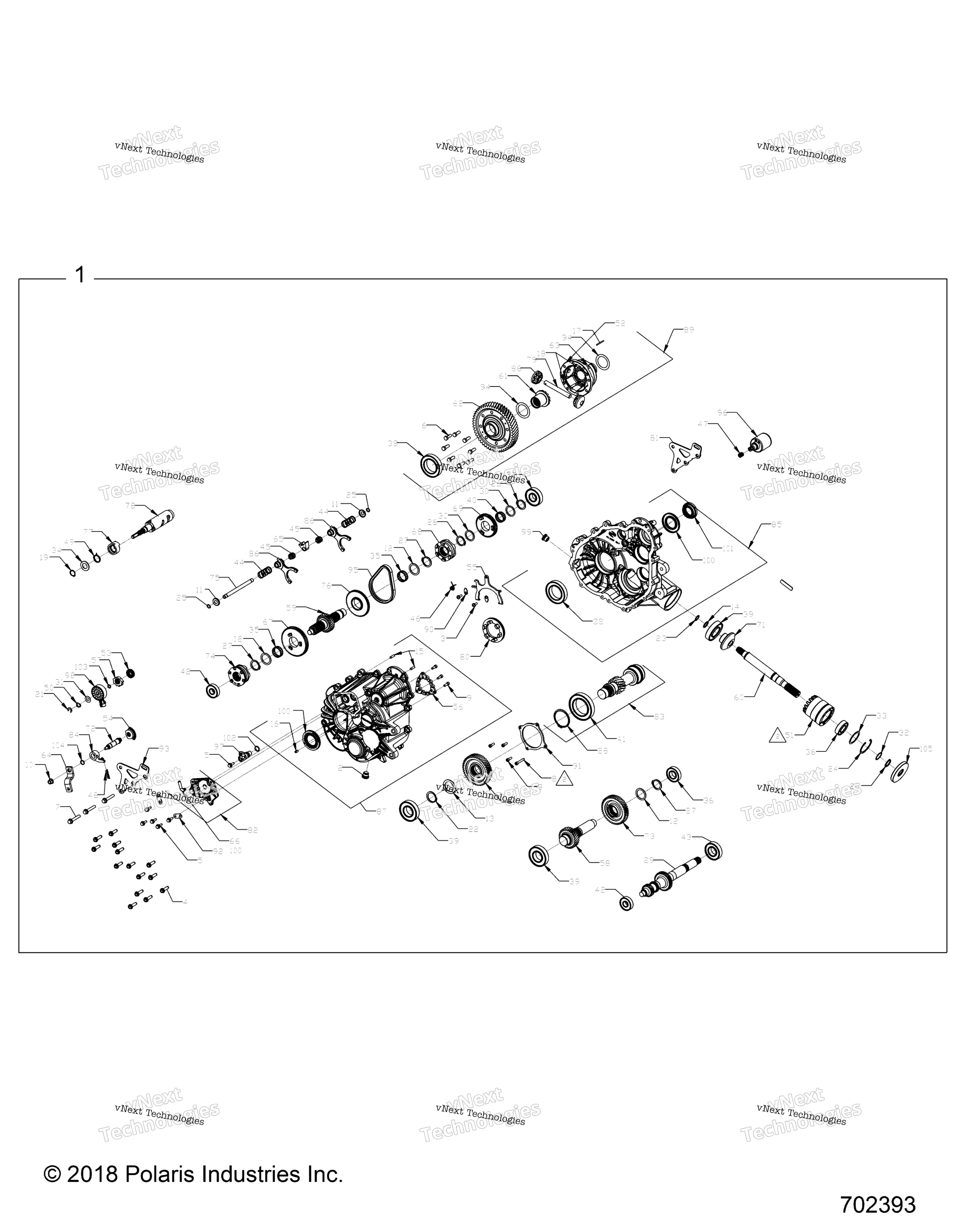 Трансмиссия, внутренности главного редуктора R19rhe99ad/Bd/Ld/Kak/Bk