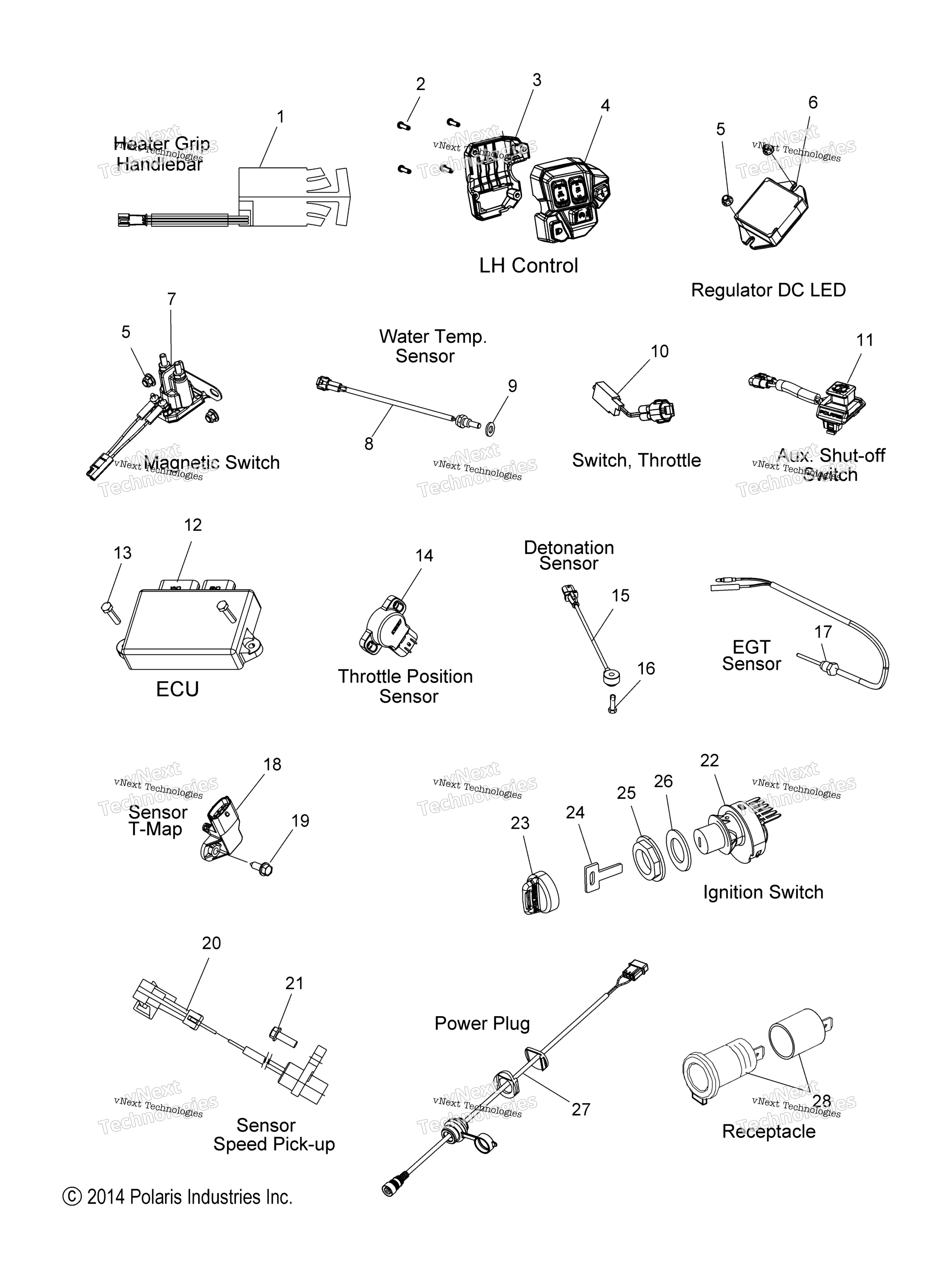 электрооборудование Switches, Sensors & Components