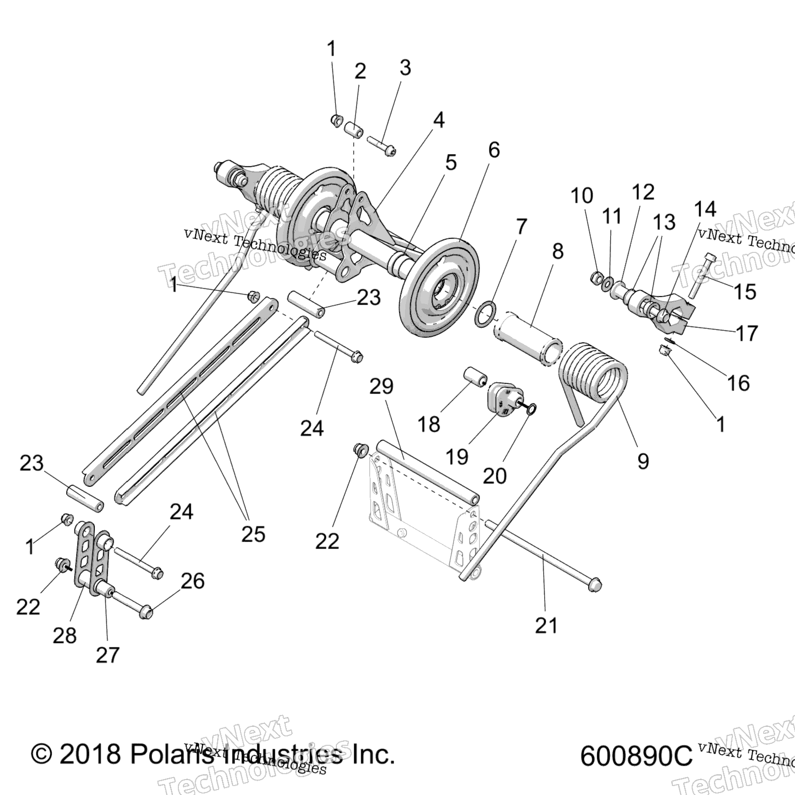 Suspension, Torque Arm, задний