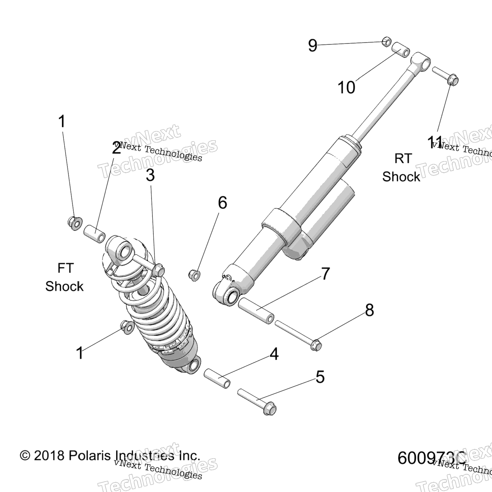 Suspension, Rear, Shock крепление