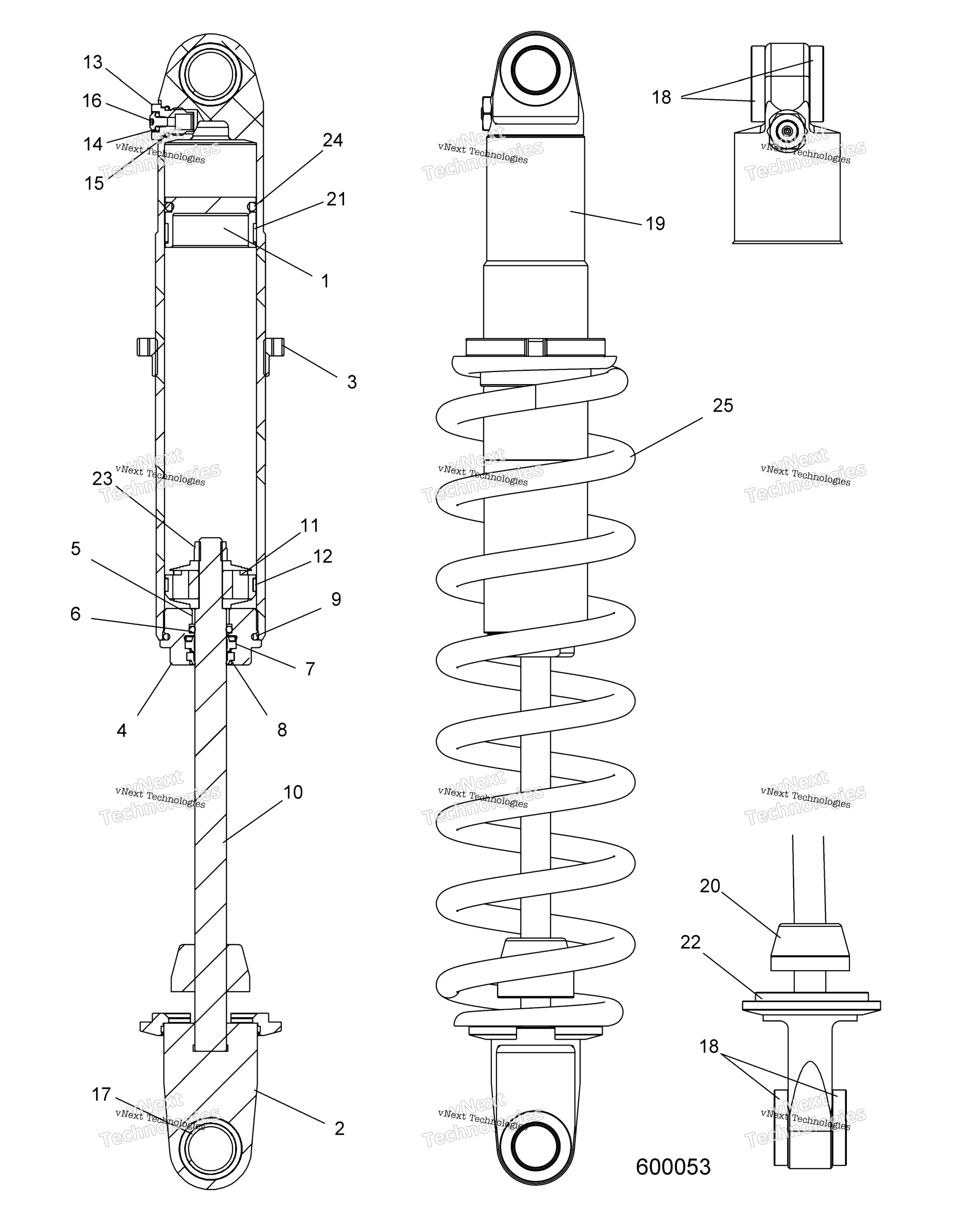 Suspension, Shock, задний Track S19efk8ps / Peb (600053)