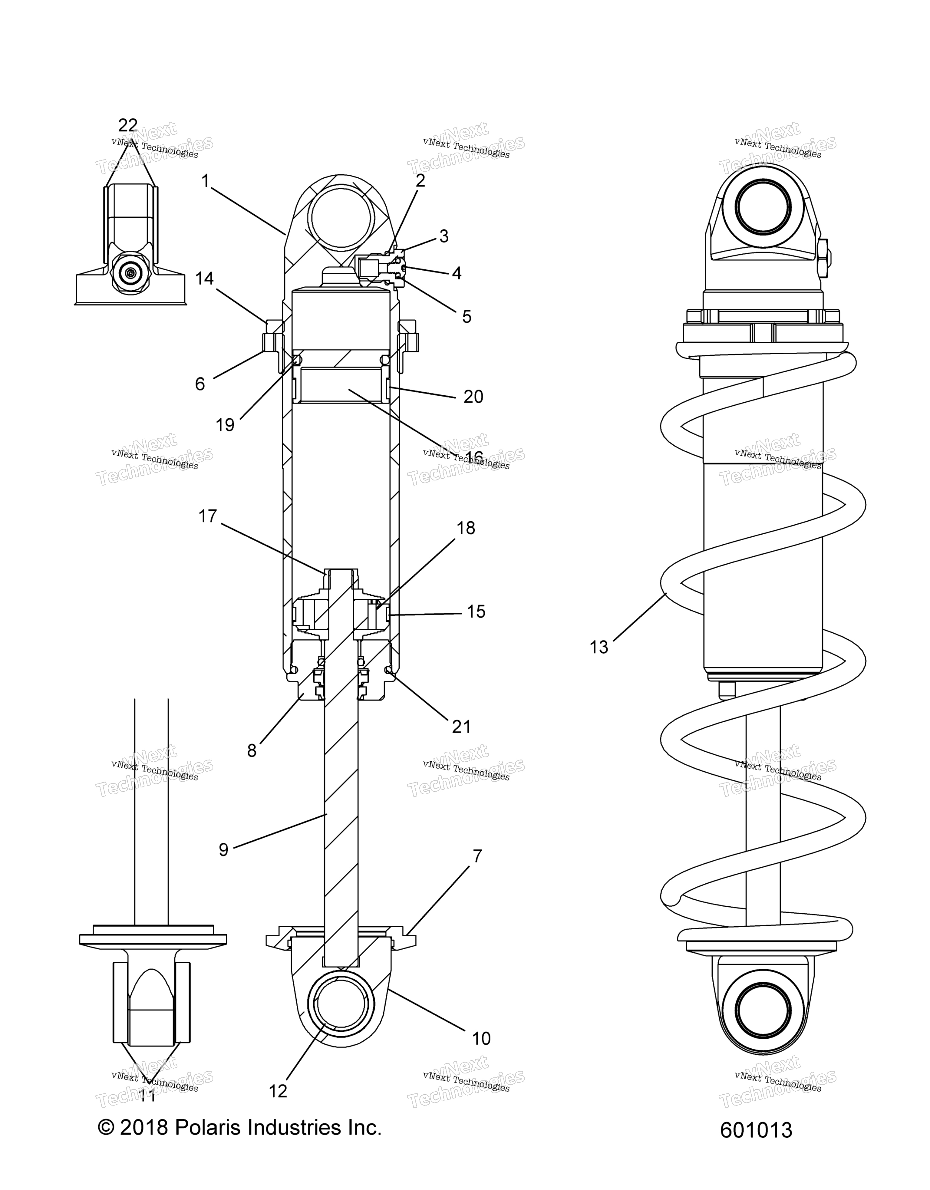 Suspension, Shock, передний Track S19efk8rs / Reb / Efm8rs (601013)