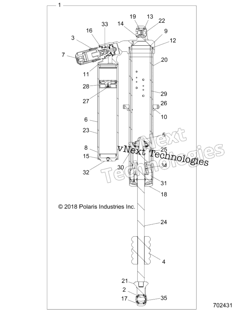 Подвеска, задний амортизатор Internals